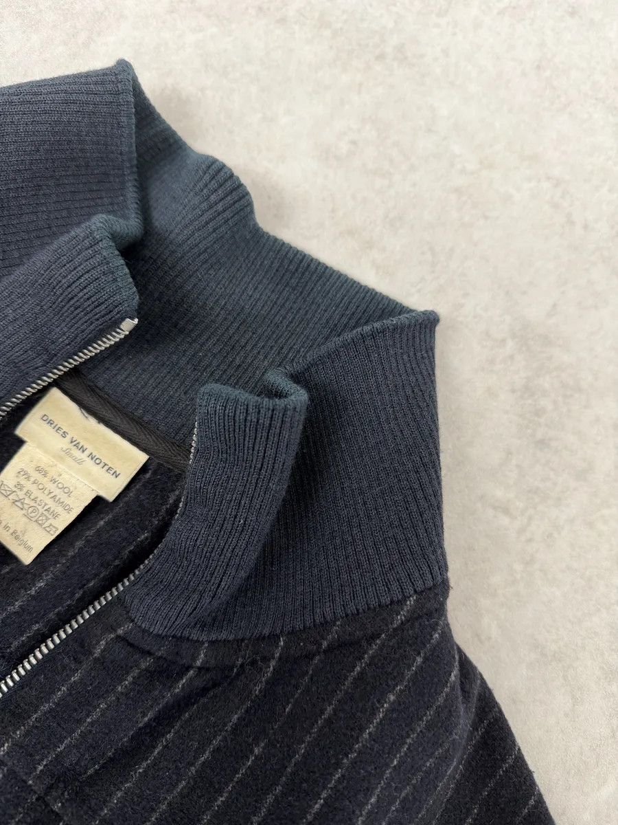 Dries Van Noten Dries Van Noten Dark Wool Striped Zip-up Jacket Size US S / EU 44-46 / 1 - 9 Thumbnail