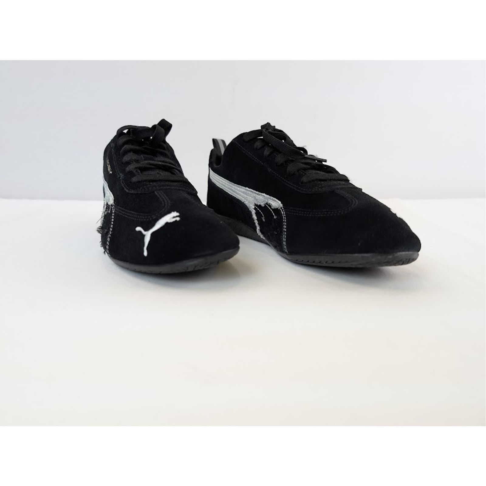 Balenciaga × Puma o1rshd1 Q:3 / Speedcat Destroyed Low Top Sneaker Black/White Size US 12 / EU 45 - 6 Thumbnail