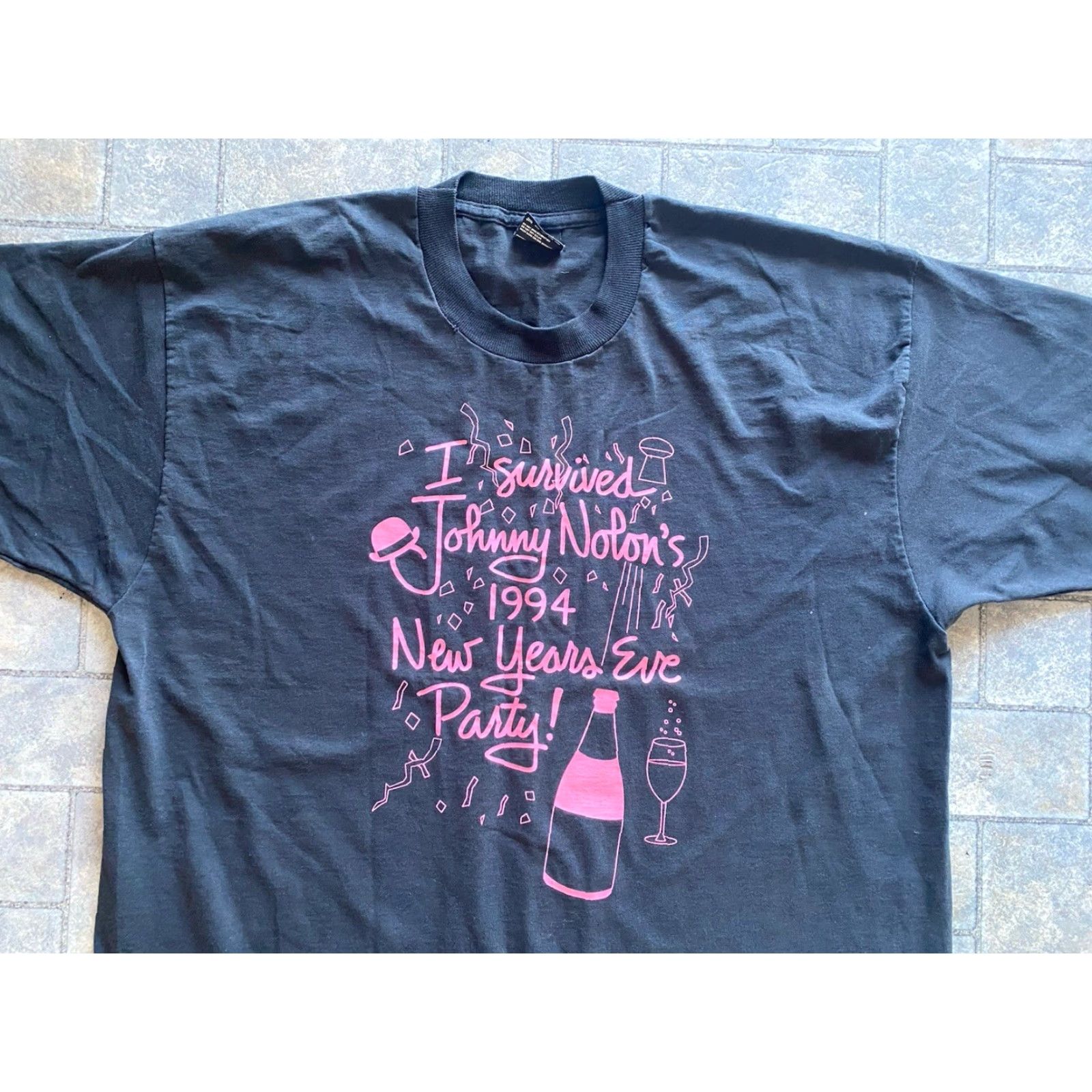 Fruit Of The Loom VINTAGE Fruit of the Loom T-Shirt Mens XL Black 1990s 90s Made In USA Short Sleeve Size US XL / EU 56 / 4 - 5 Thumbnail