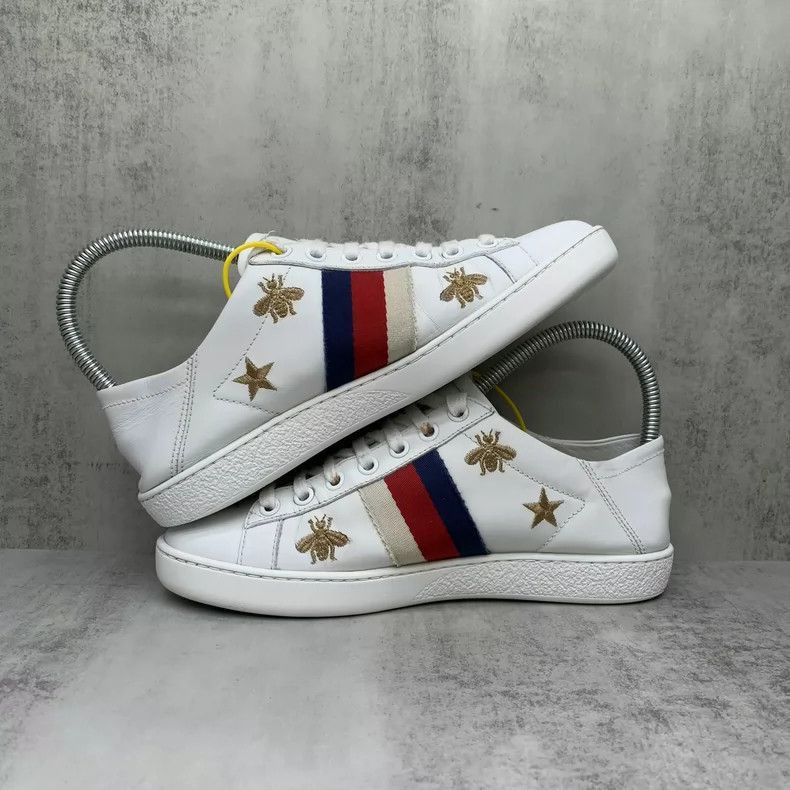 Gucci Gucci Bee Star Sneakers White Size 35-2505 Size US 4.5 / IT 34.5 - 3 Thumbnail