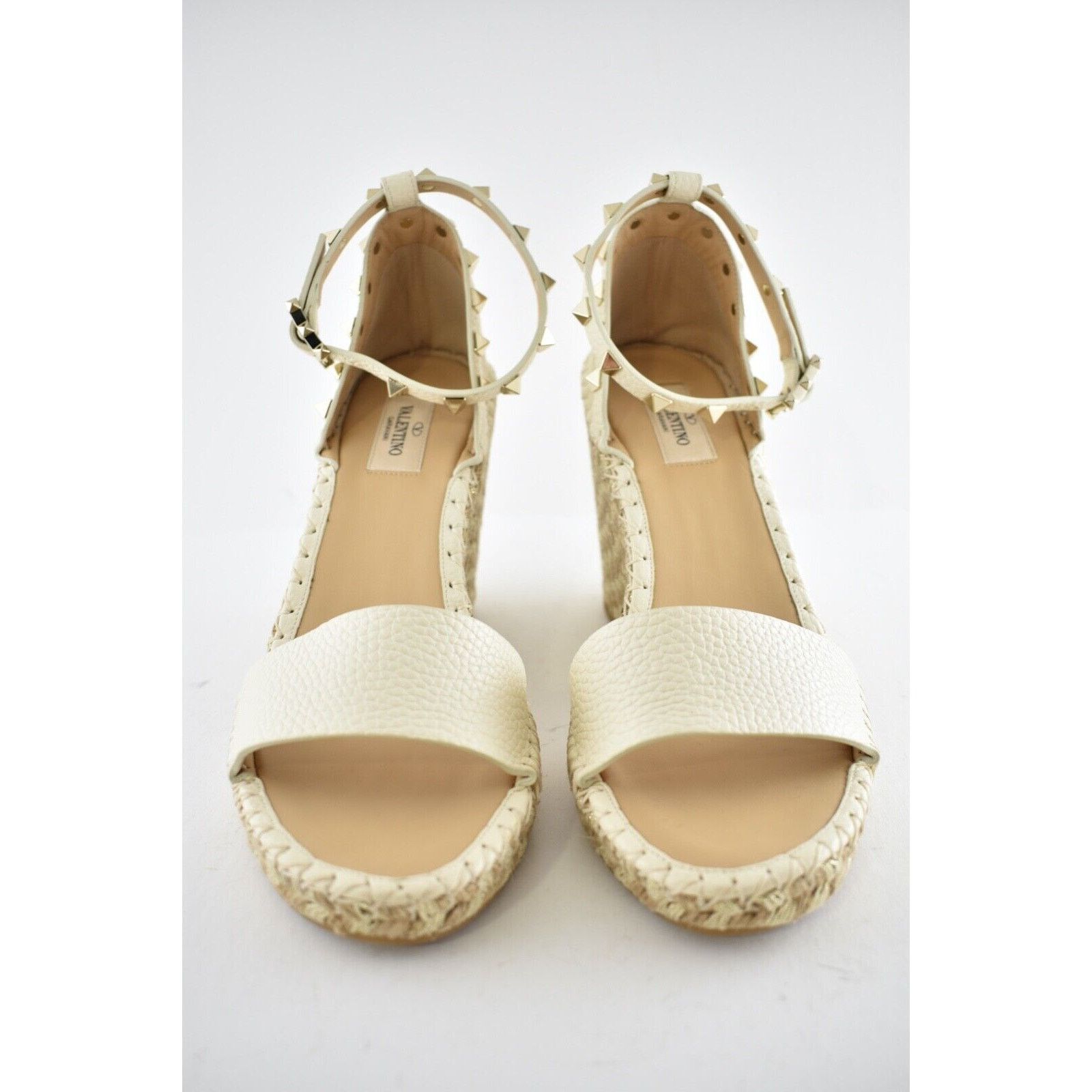 Valentino Rockstud Ankle Strap Platform Wedge Sandal Heel 40 Size US 10 / IT 40 - 5 Thumbnail