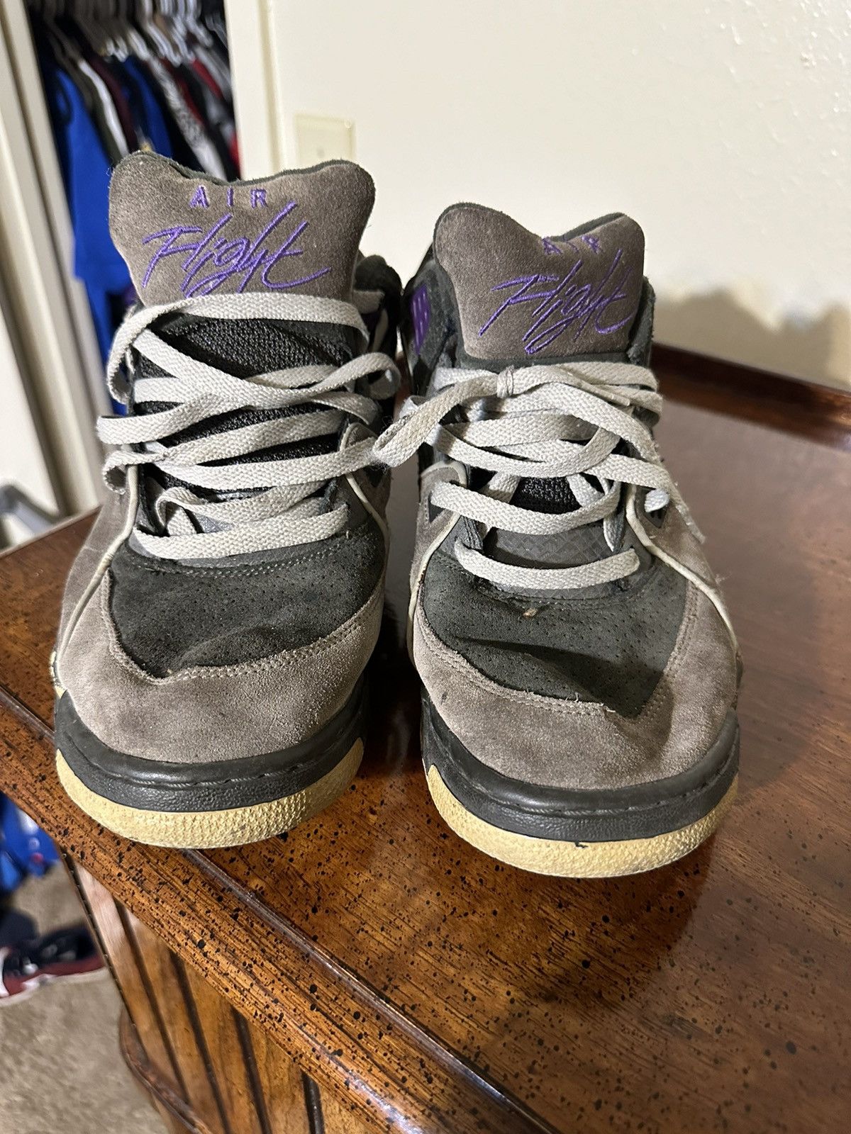 Nike × Vintage Vintage Nike Air flight 89 A “purple & grey” 2008 size 11 Size US 11 / EU 44 - 3 Thumbnail