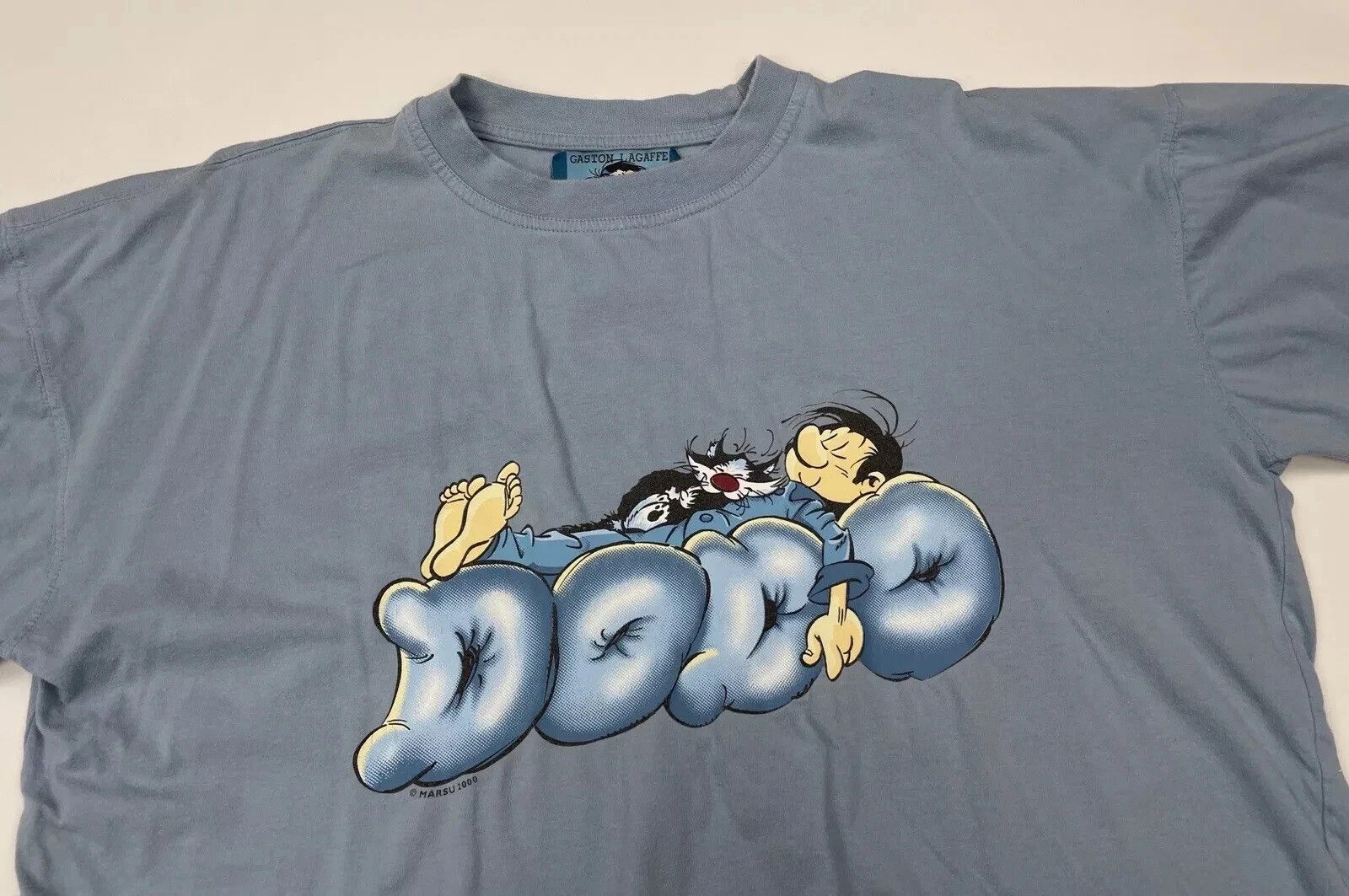 Vintage VINTAGE 2000s SHIRT GASTON LAGAFFE BELGIUM COMICS MENS MARSU Size US L / EU 52-54 / 3 - 7 Thumbnail