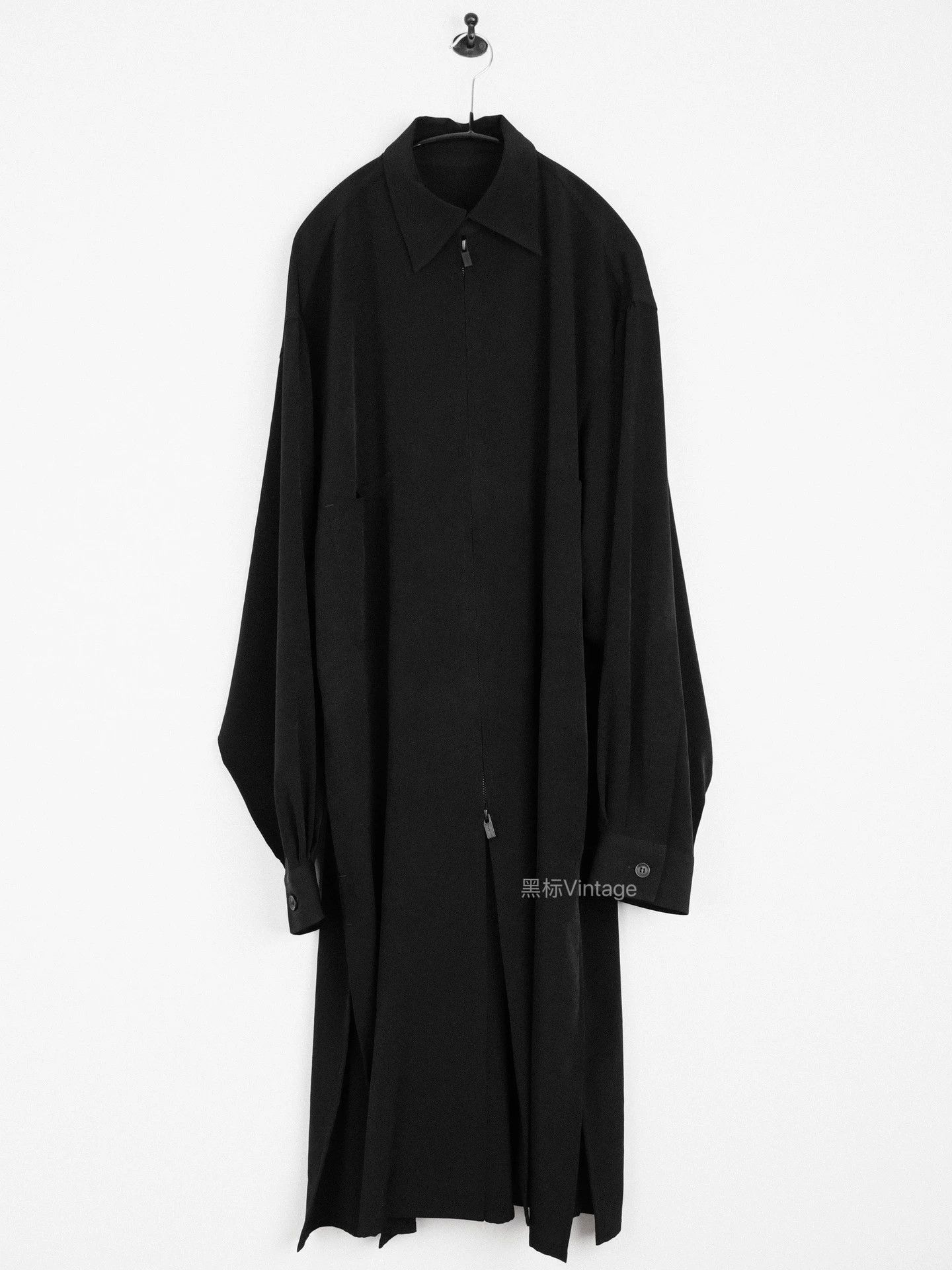 Yohji Yamamoto Yohji Yamamoto 21ss Vintage Triacetate Zip Long Shirt Coat Size US L / EU 52-54 / 3 - 3 Thumbnail