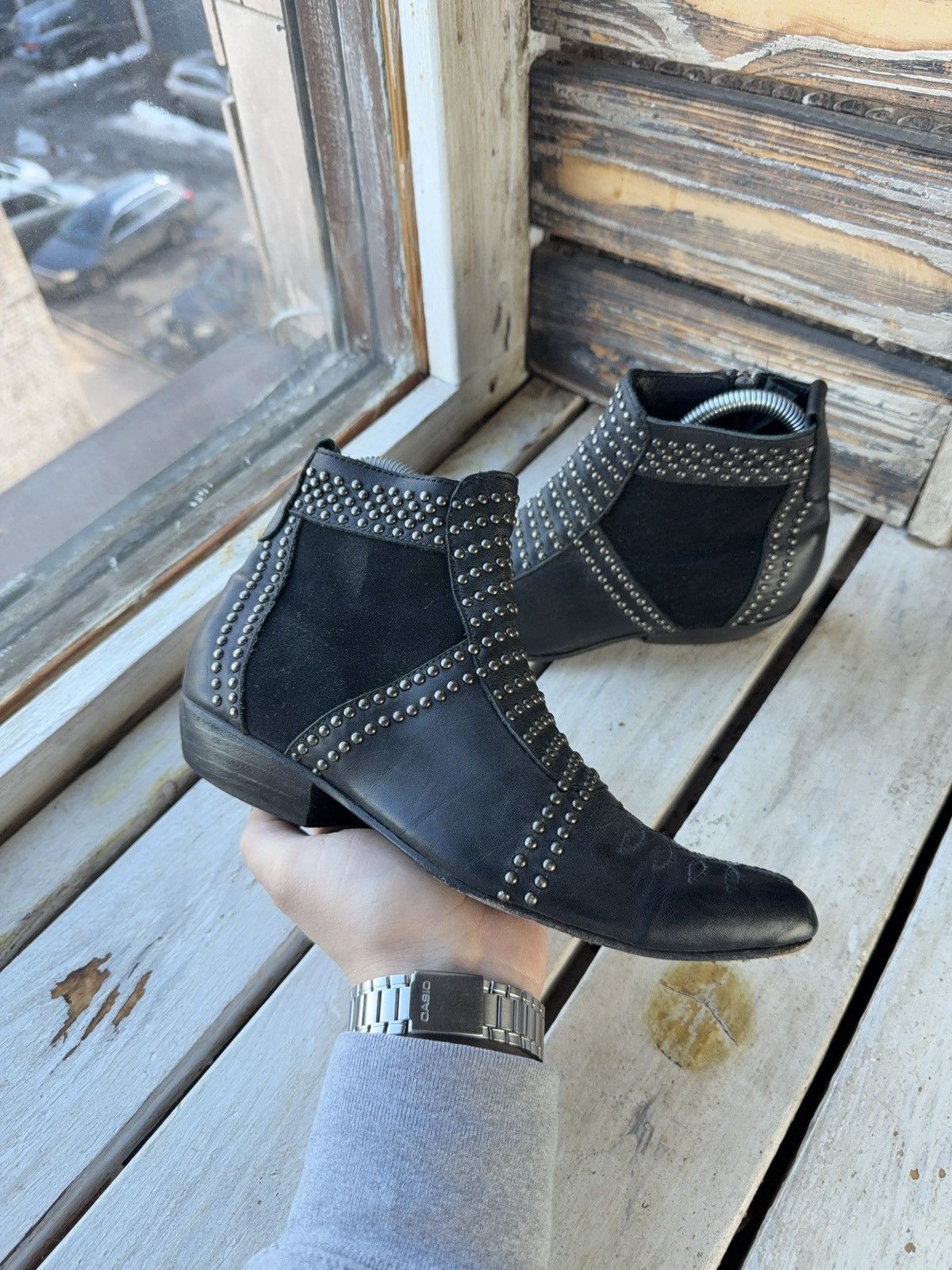 Anine Bing Anine Bing 00s Studded Western Leather Boots Made USA Size US 6.5 / IT 36.5 - 2 Thumbnail