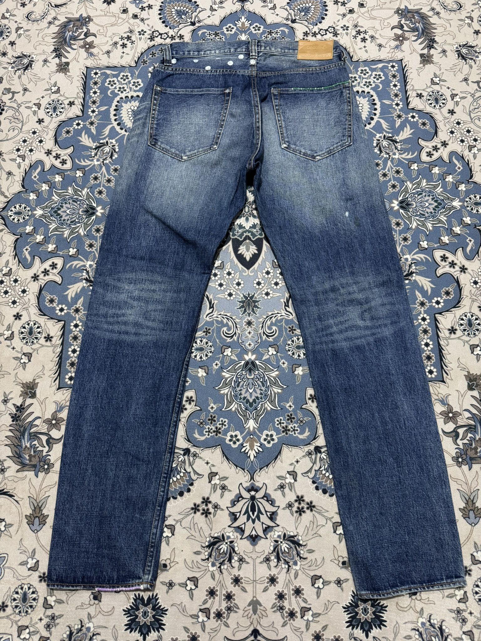 Goodhood × Japanese Brand × R.Newbold Japanese Brand Goodhood x R.Newbold Selvadge Painted Jeans Size US 31 - 9 Thumbnail