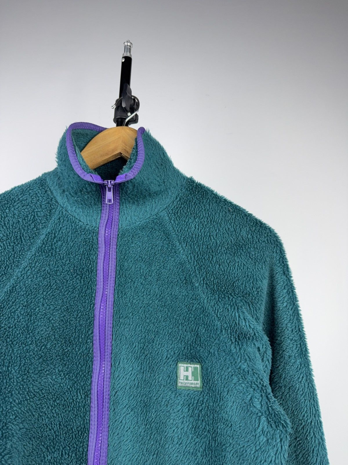 Helly Hansen Vintage Helly Hansen High Pile Fleece Jacket Green Purple Size US M / EU 48-50 / 2 - 2 Thumbnail