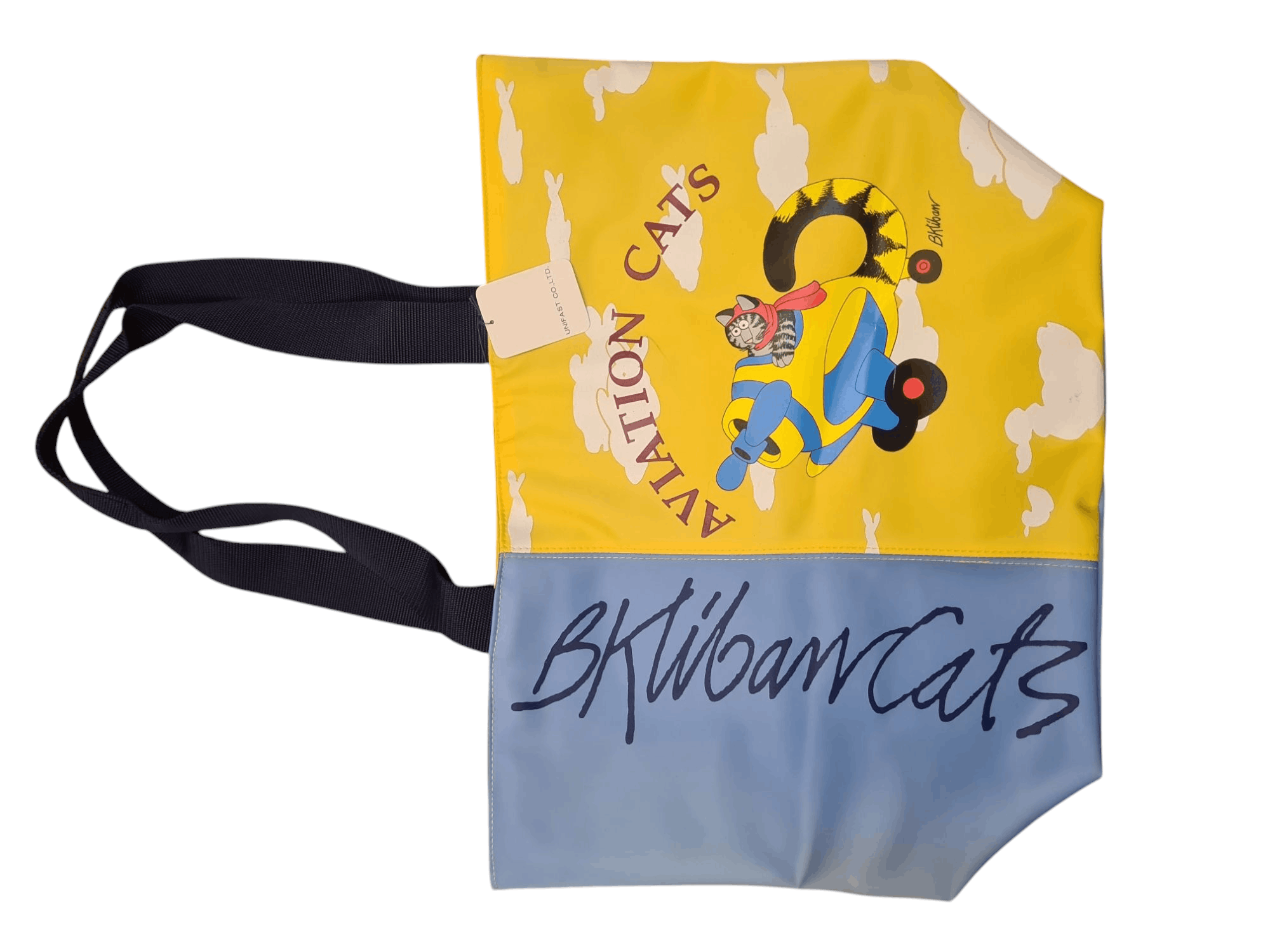 Vintage Rare vintage bkliban cats crazy shirt tote bag nylon Size ONE SIZE - 1 Thumbnail