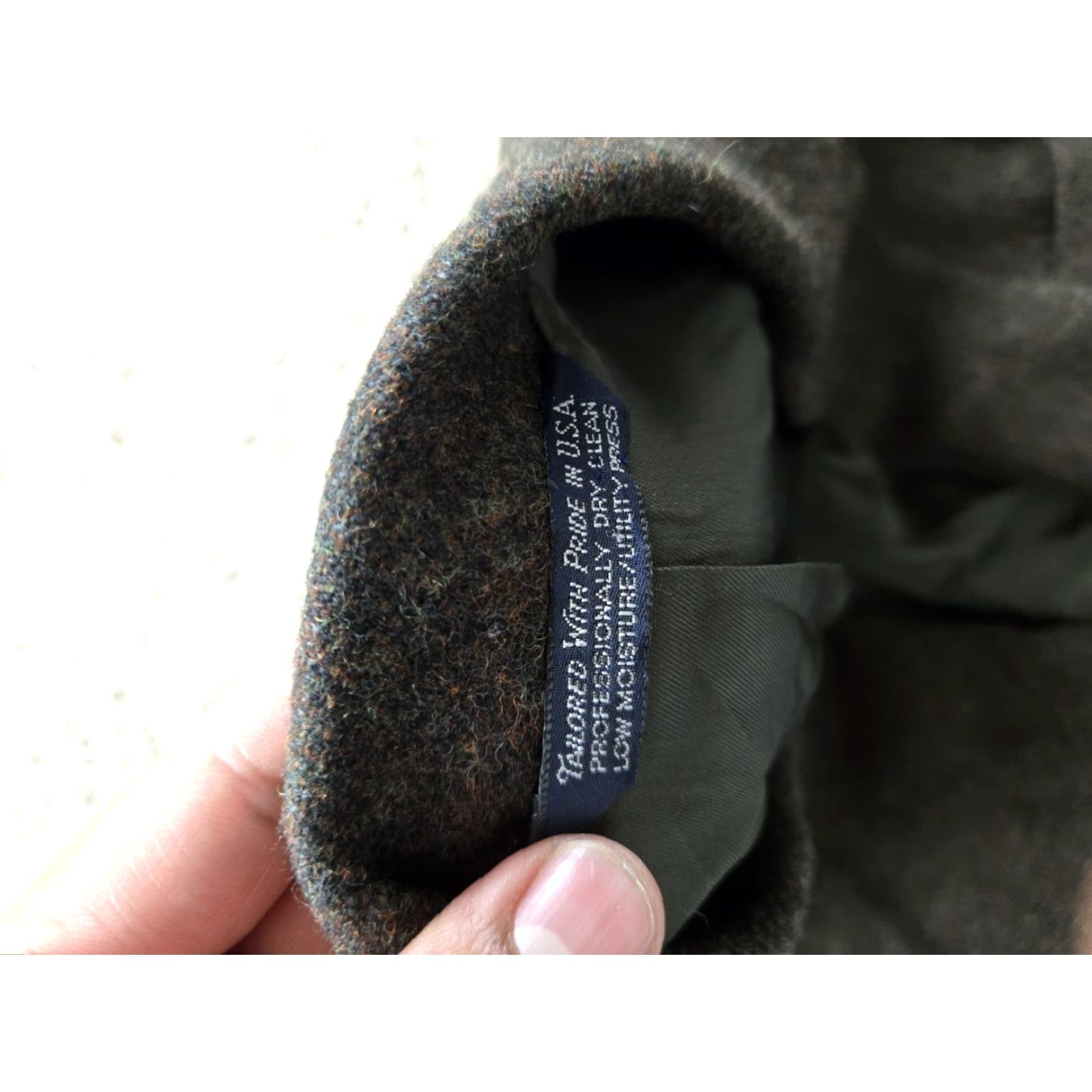 Lands' End VINTAGE Lands' End Tweed Blazer Mens 43R Brown Wool Jacket USA Made 2 Button Notch Lapel 2 Piece Classic 90s Men Brown Wool Blazer Size 46R - 6 Thumbnail