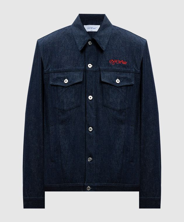 Off-White o1s22i1n1124 Denim Jacket in Blue Size US S / EU 44-46 / 1 - 1 Thumbnail