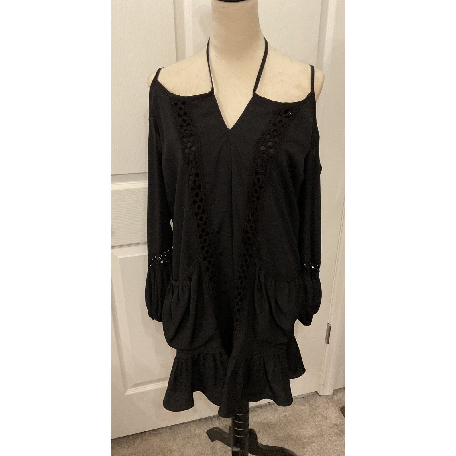 VaVa Vava USA by Joy Han Esme Ruffled Hem Cold Shoulder Dress, M Size M / US 6-8 / IT 42-44 - 1 Thumbnail