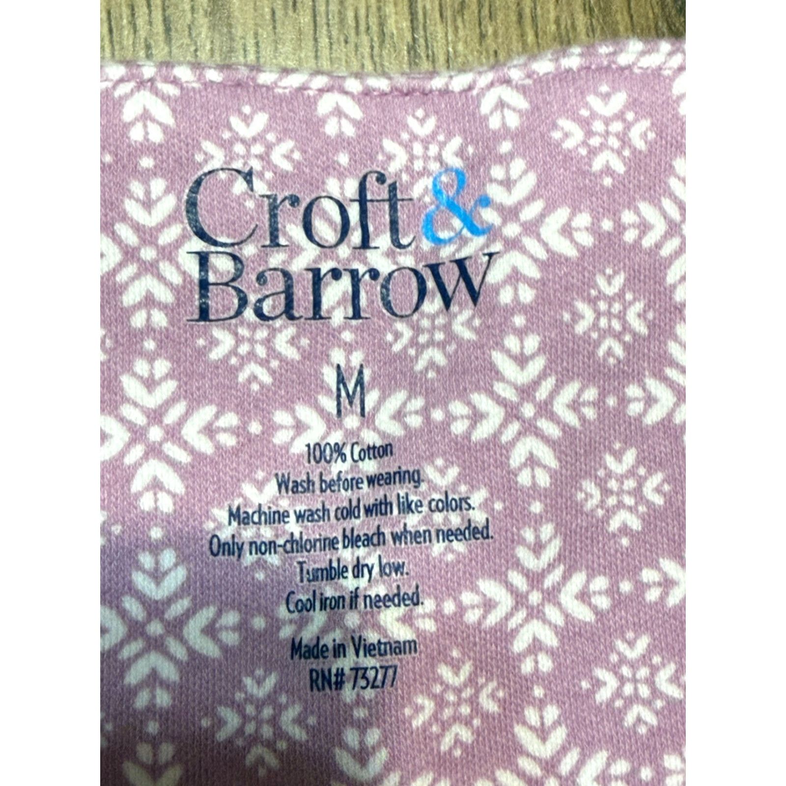 Croft & Barrow Croft & Barrow Shirt Women's Medium Purple White 3/4 Sleeve Shirt Size M / US 6-8 / IT 42-44 - 6 Thumbnail