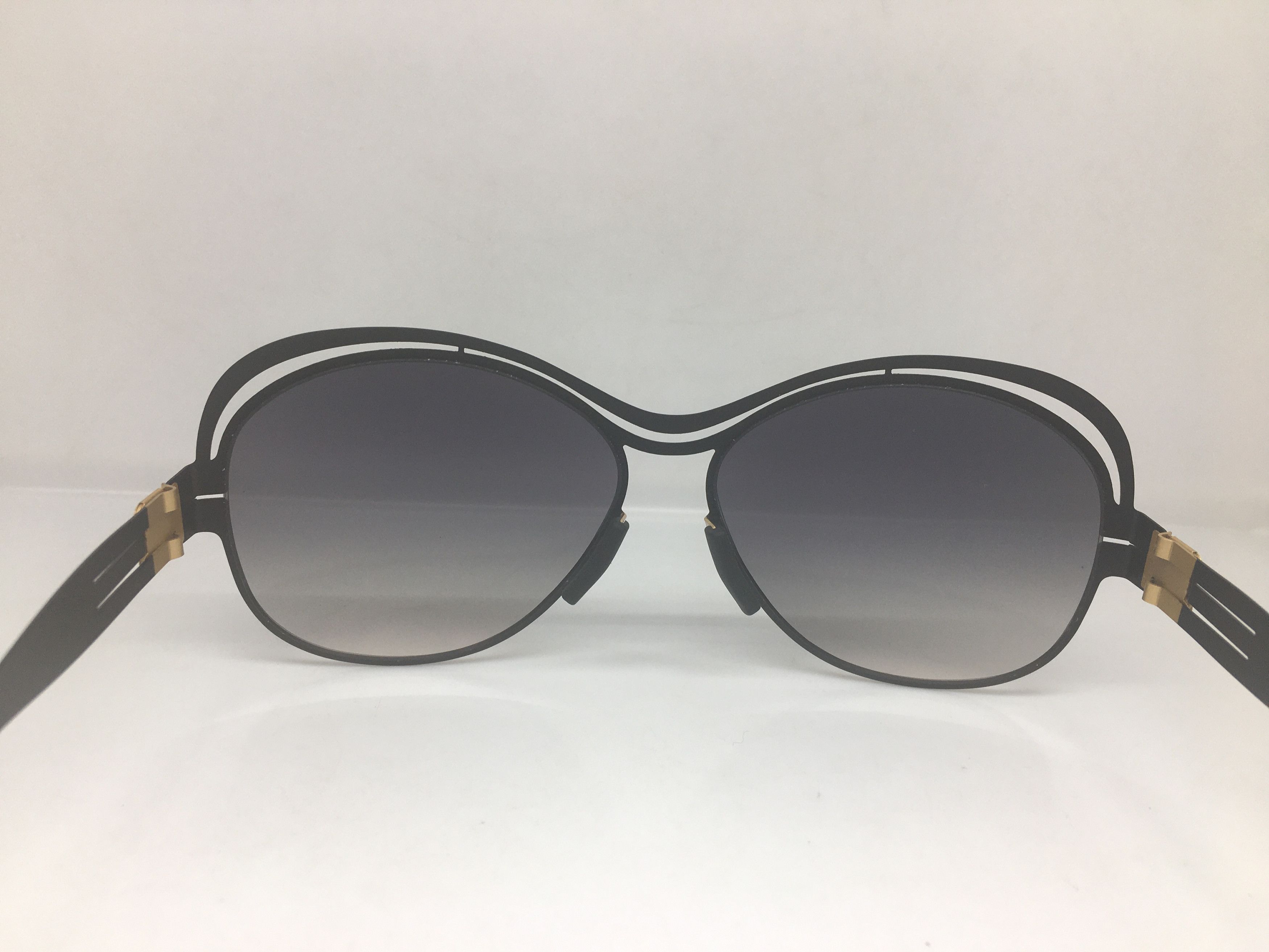 Other Matte Black Gold Alloy Aviator Sunglasses Frame Size ONE SIZE - 4 Thumbnail