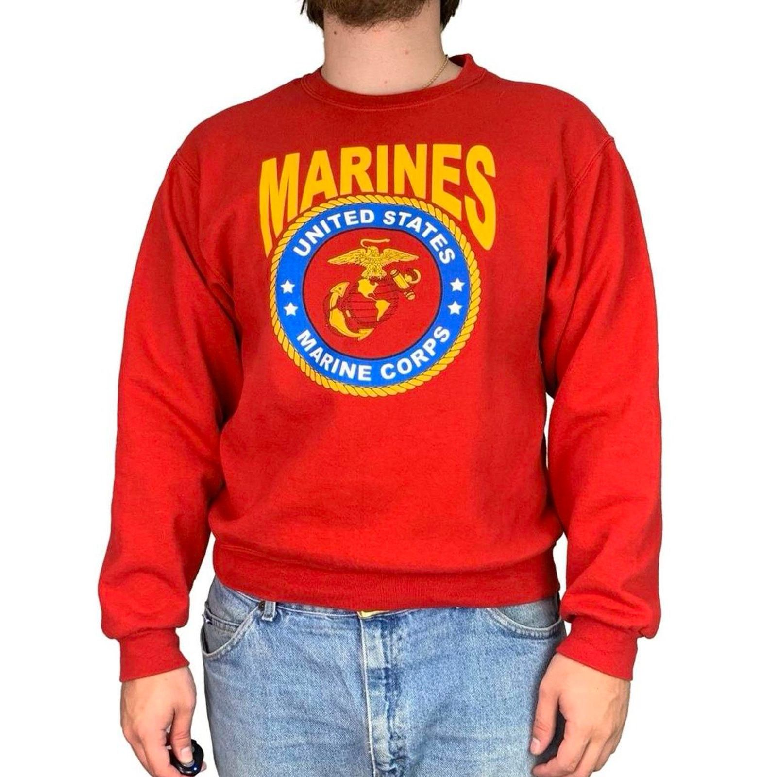 Vintage Vintage 90s United Stares Marine Corps Crewneck Sweatshirt Size US M / EU 48-50 / 2 - 3 Thumbnail