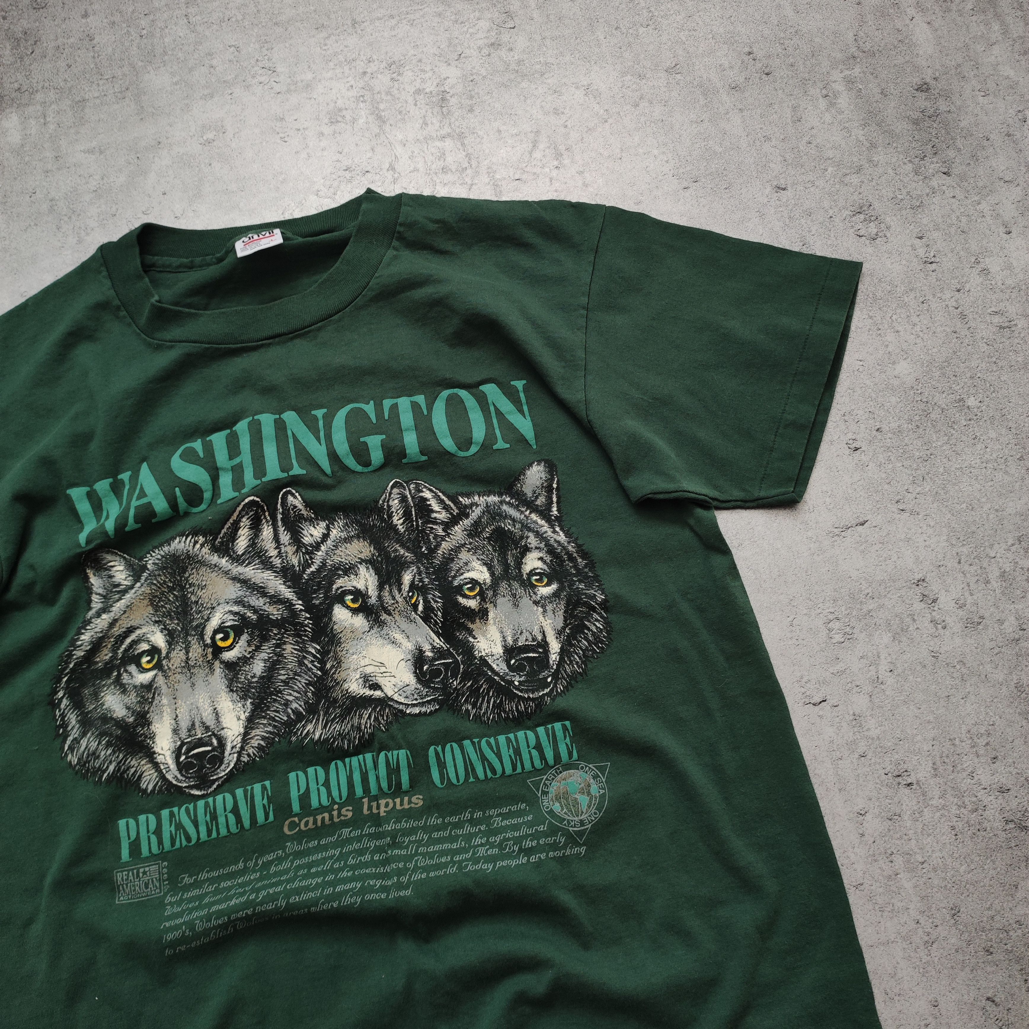 Vintage RARE Og 1993 Washington Real America USA Vintage Tee Size US L / EU 52-54 / 3 - 3 Thumbnail
