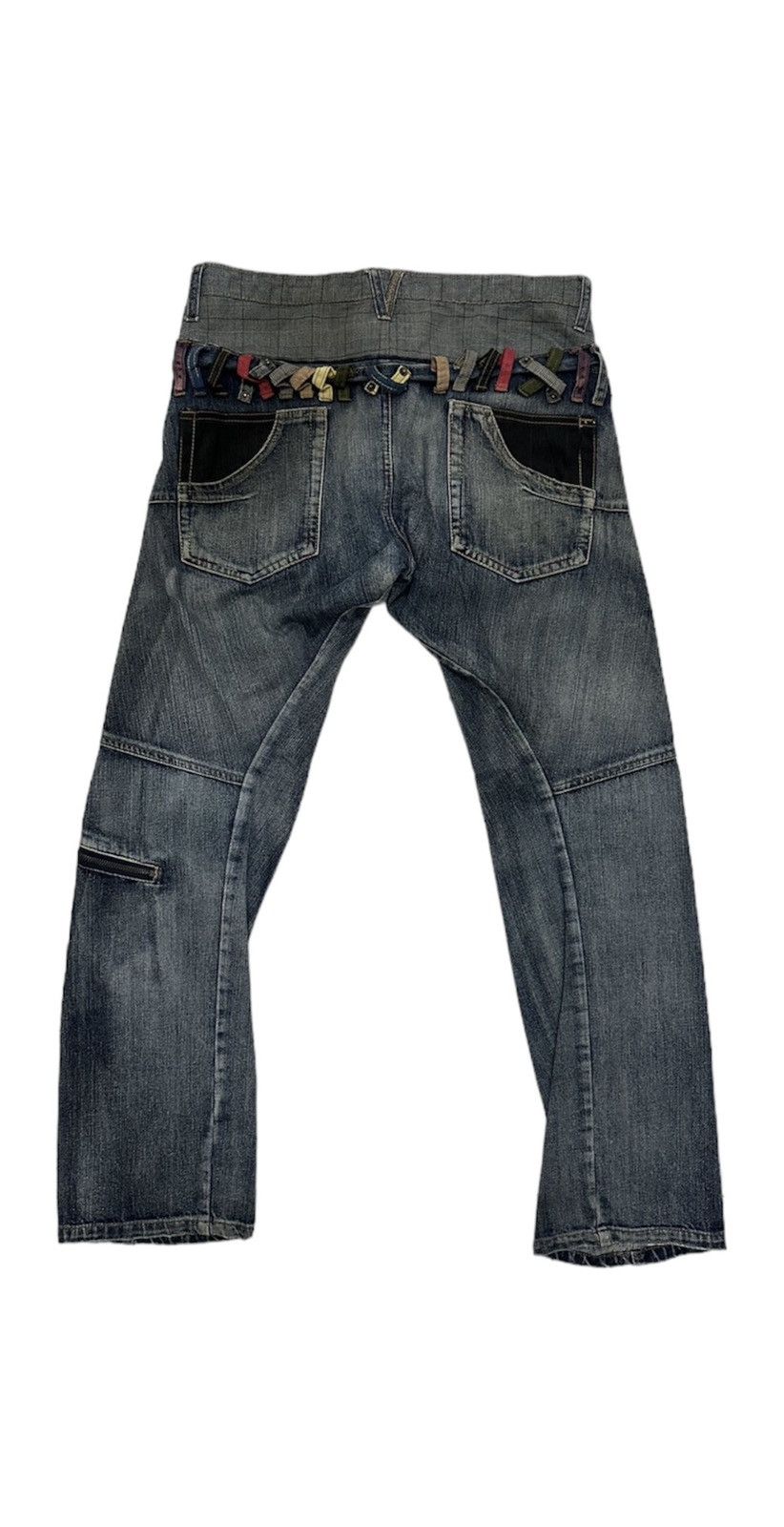 image of Avant Garde x Vintage Breath Mint Double Waist Like Undercover Pants in Denim/Tan, Men's (Size 34)