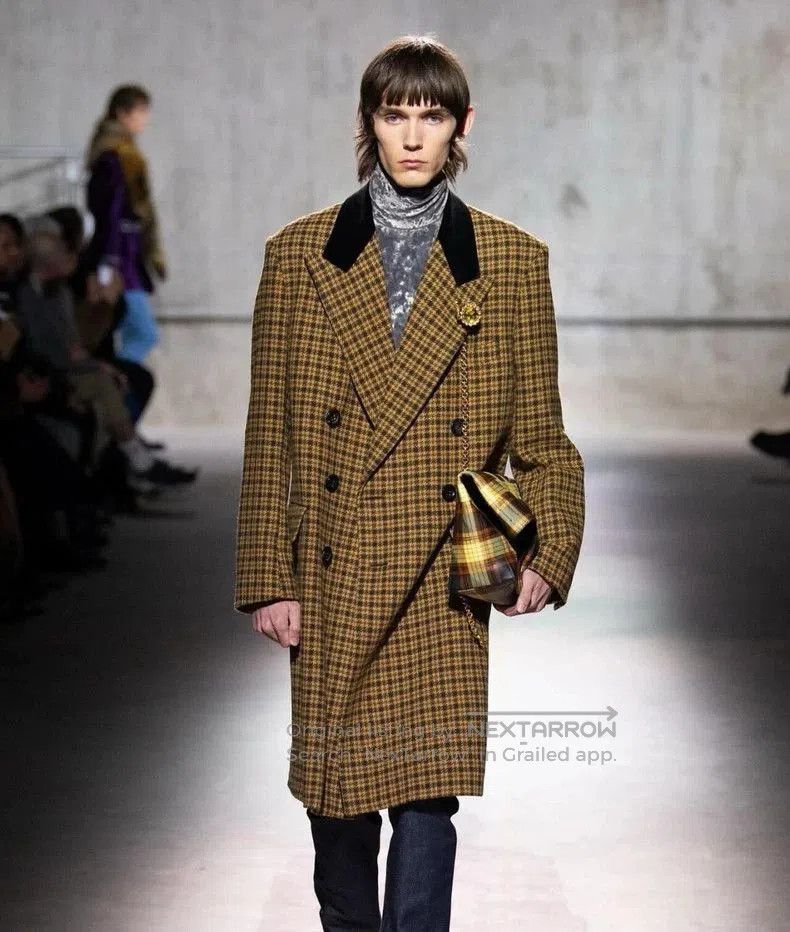 Dries Van Noten Dries Van Noten Plaid Wool Coat. Size US L / EU 52-54 / 3 - 3 Thumbnail