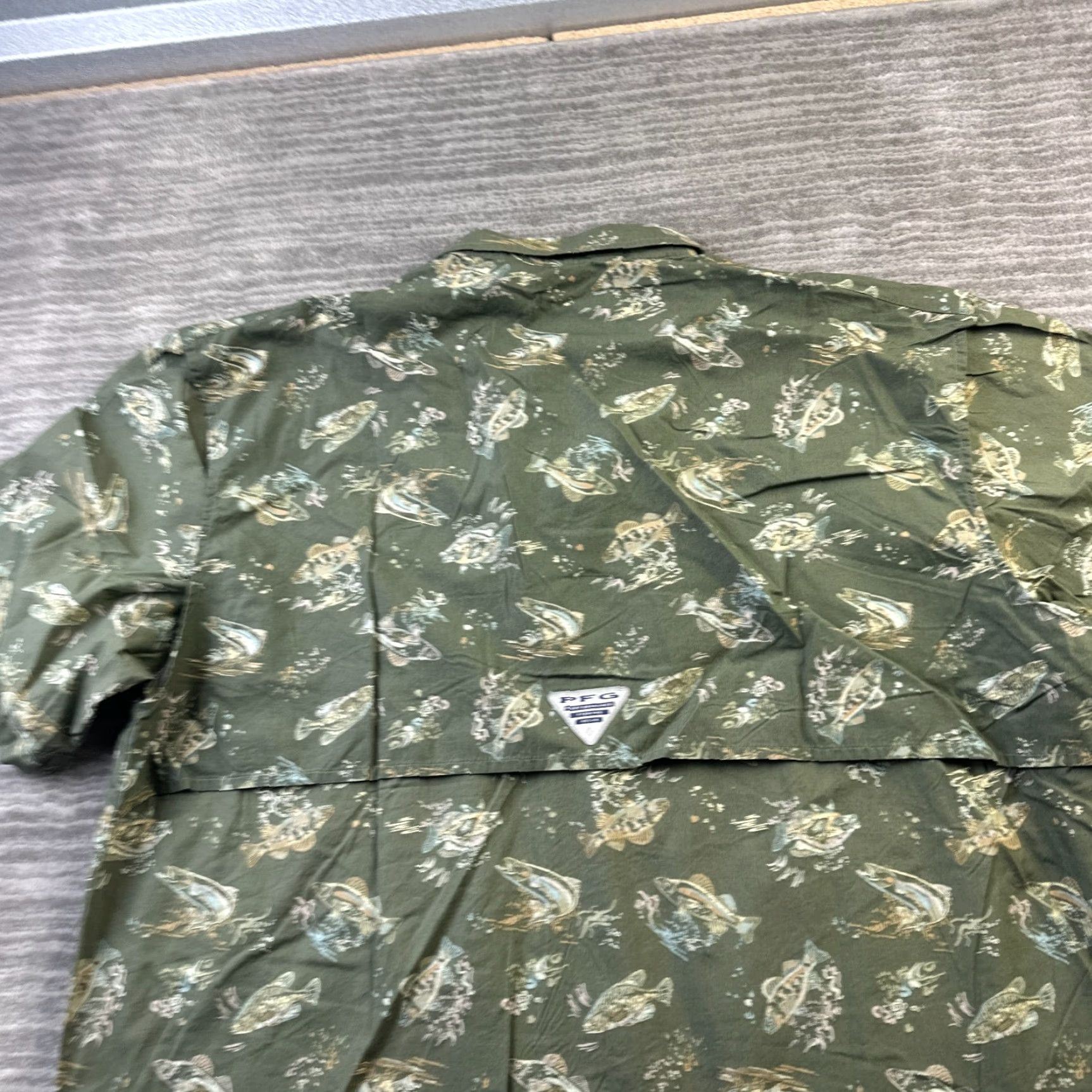 Vintage Columbia Shirt Mens Large Green PFG Button-Up Short Sleeve Casual Outdoor Breathable Pockets nocuh? Size US L / EU 52-54 / 3 - 3 Thumbnail