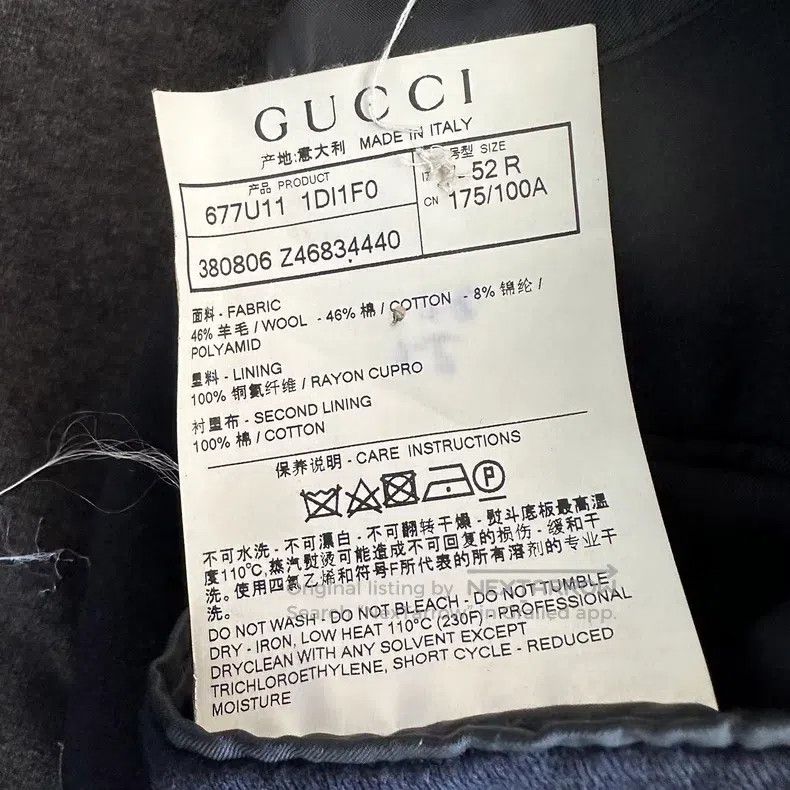Gucci Gucci 23 styles of wool blend flat needle lapel jacket Size US L / EU 52-54 / 3 - 8 Thumbnail