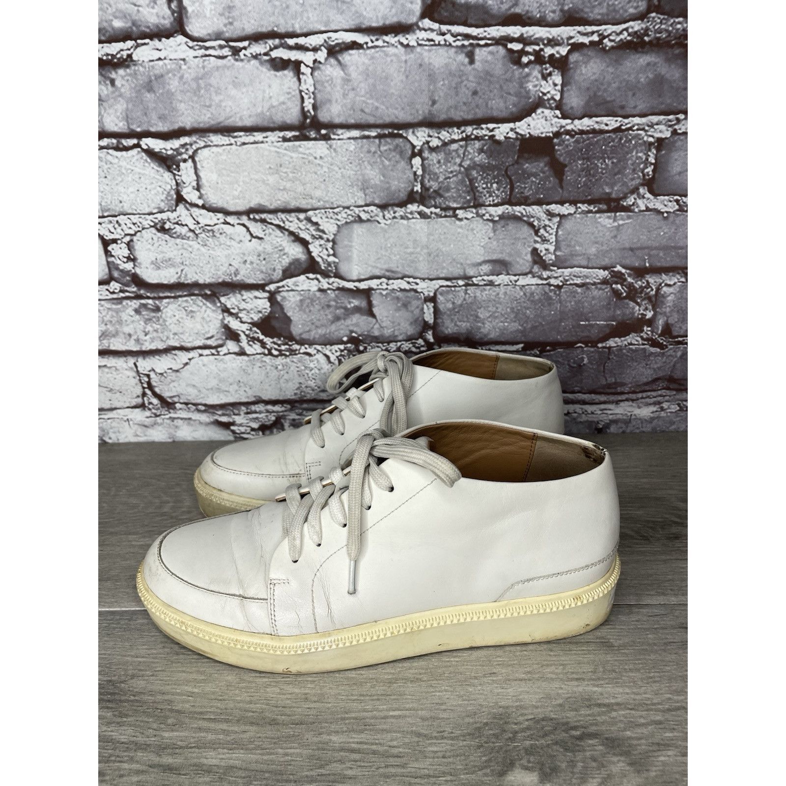 Adolfo Dominguez Adolfo Dominguez White Leather Casual Lace Up Sneakers Women Size US 8.5 / IT 38.5 - 20 Thumbnail