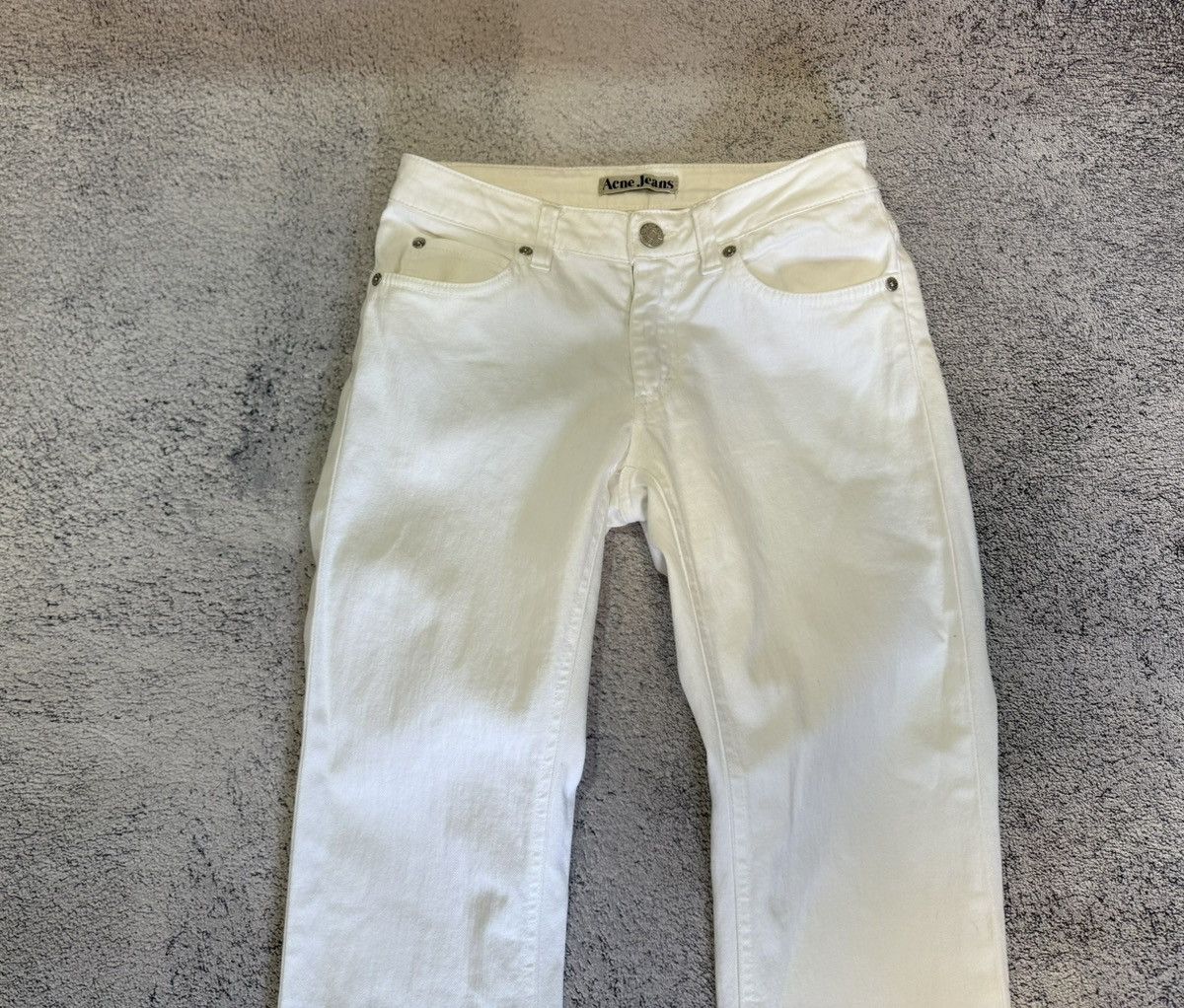 Acne Studios Acne Jeans HEP Slim Straight White Denim 26x34 Vintage Size 26" / US 2 / IT 38 - 3 Thumbnail