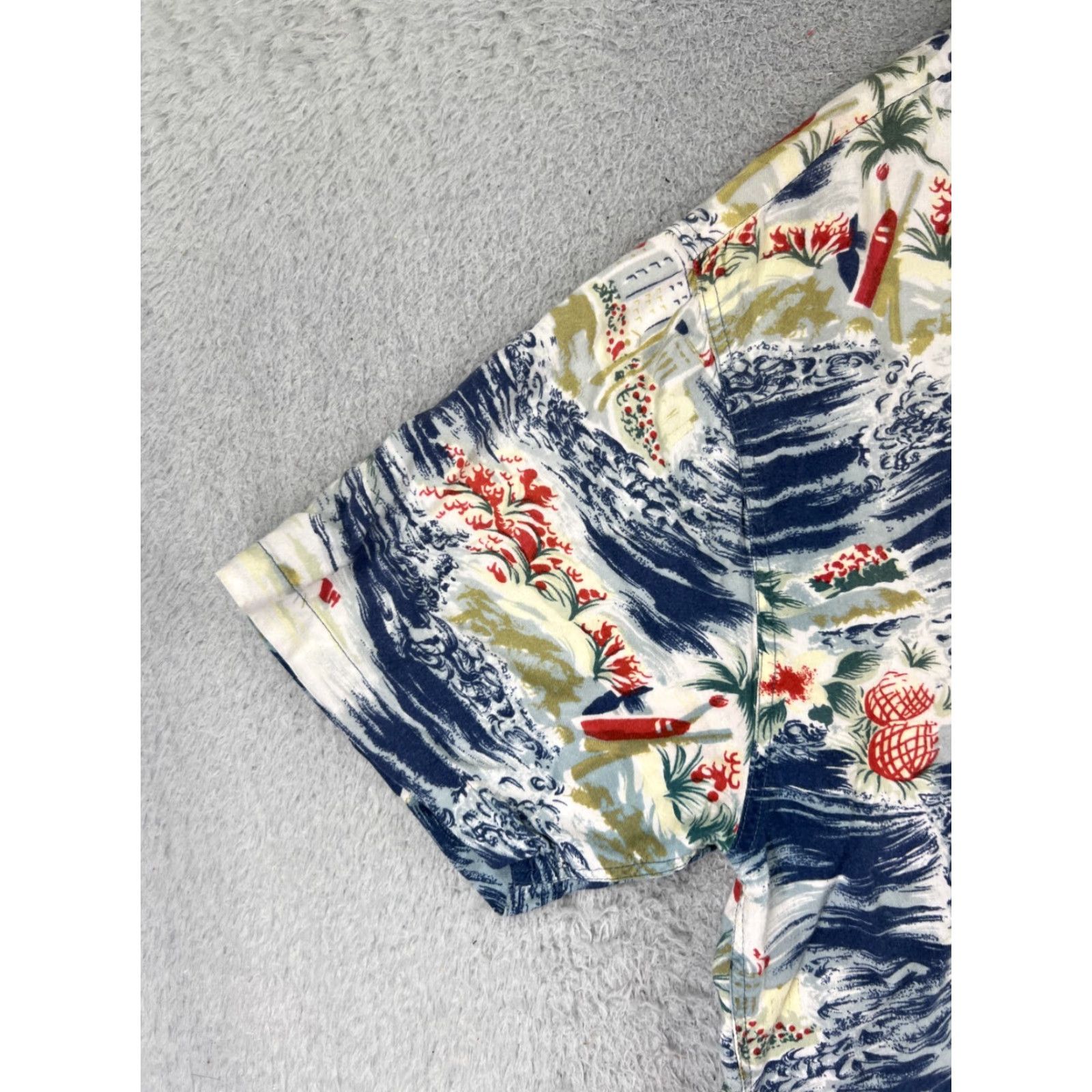 High Sierra High Sierra Shirt Adult Large Blue Floral Palm Ocean Print 100% Rayon Hawaiian Size US L / EU 52-54 / 3 - 3 Thumbnail