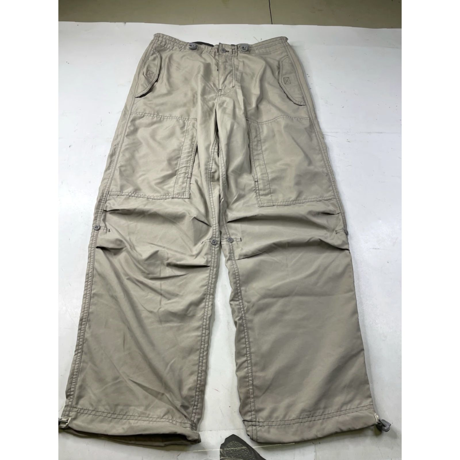 Gap VINTAGE GAP Pants Mens Small Gray Paratrooper Cargo Y2K Baggy Pockets Size US 29 - 2 Thumbnail