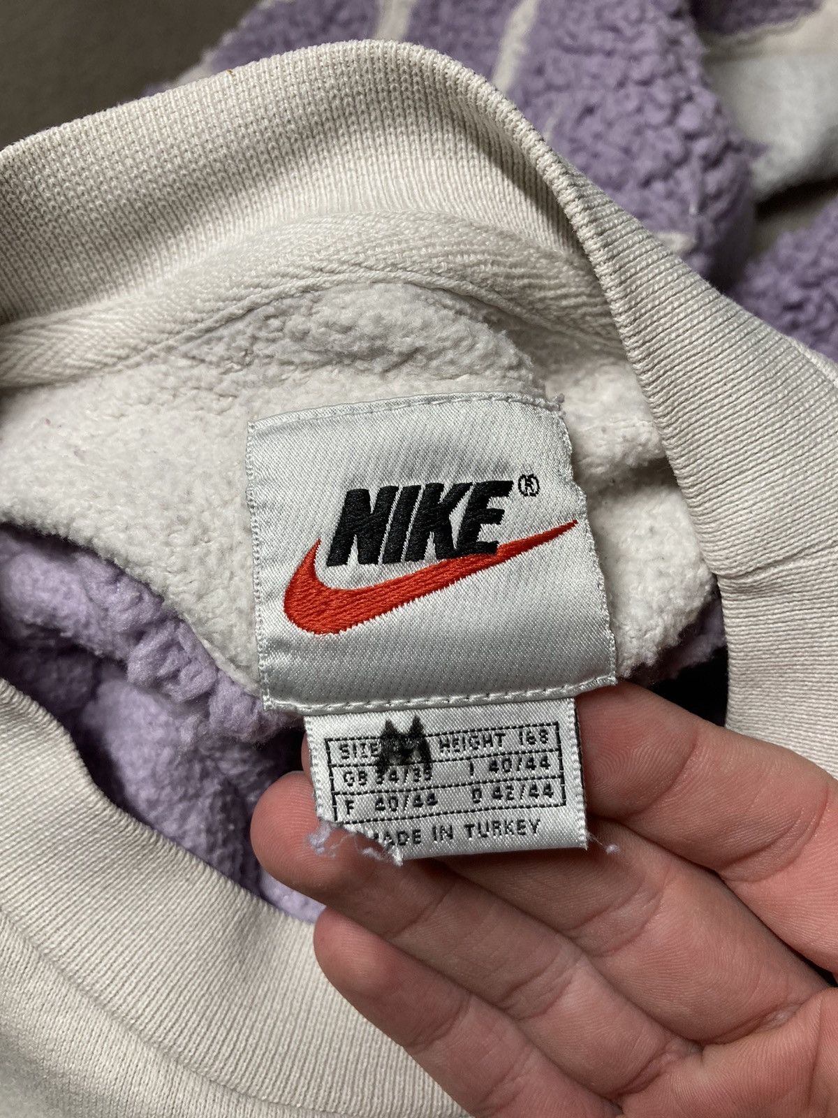 Nike × Vintage ⛩️Nike fleece sweatshirt custom vintage y2k rare purple baggy Size US M / EU 48-50 / 2 - 9 Thumbnail