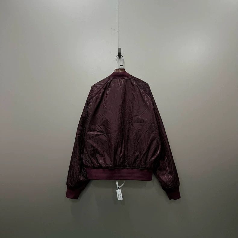 Dior Dior Burgundy full-print old flower double-sided zipper jac Size US L / EU 52-54 / 3 - 2 Thumbnail