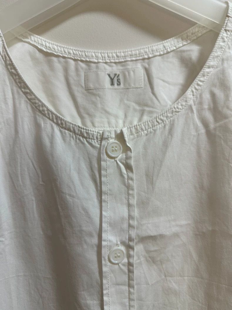 Y's Y's Long white cotton button-down vest Size US M / EU 48-50 / 2 - 3 Thumbnail