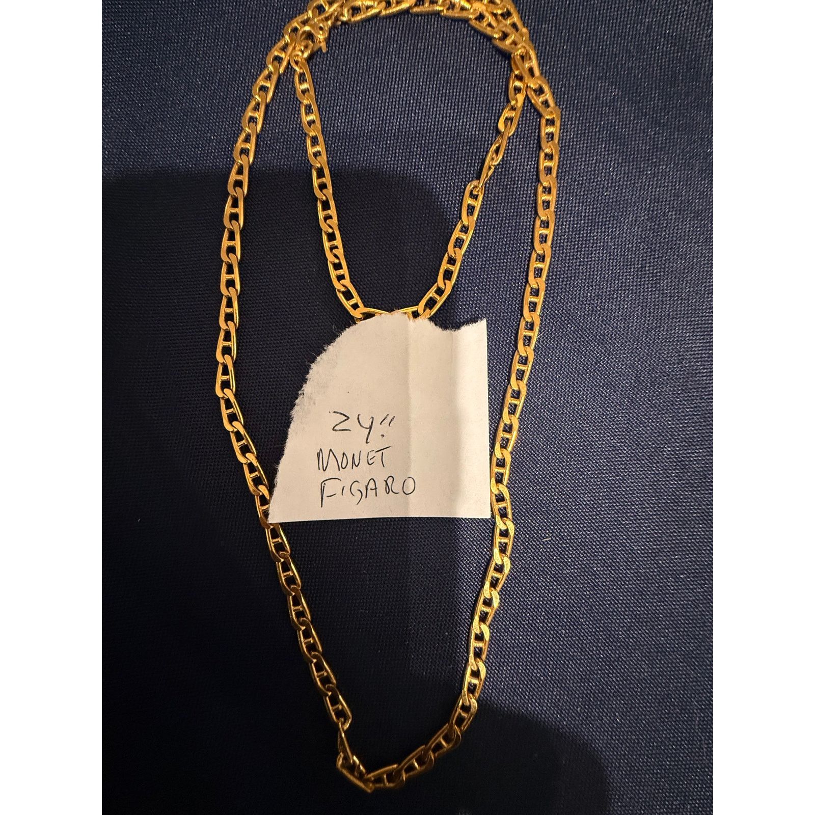 Monet Vintage Monet Gold Tone Chain Necklace 24” Signed Size ONE SIZE - 4 Thumbnail