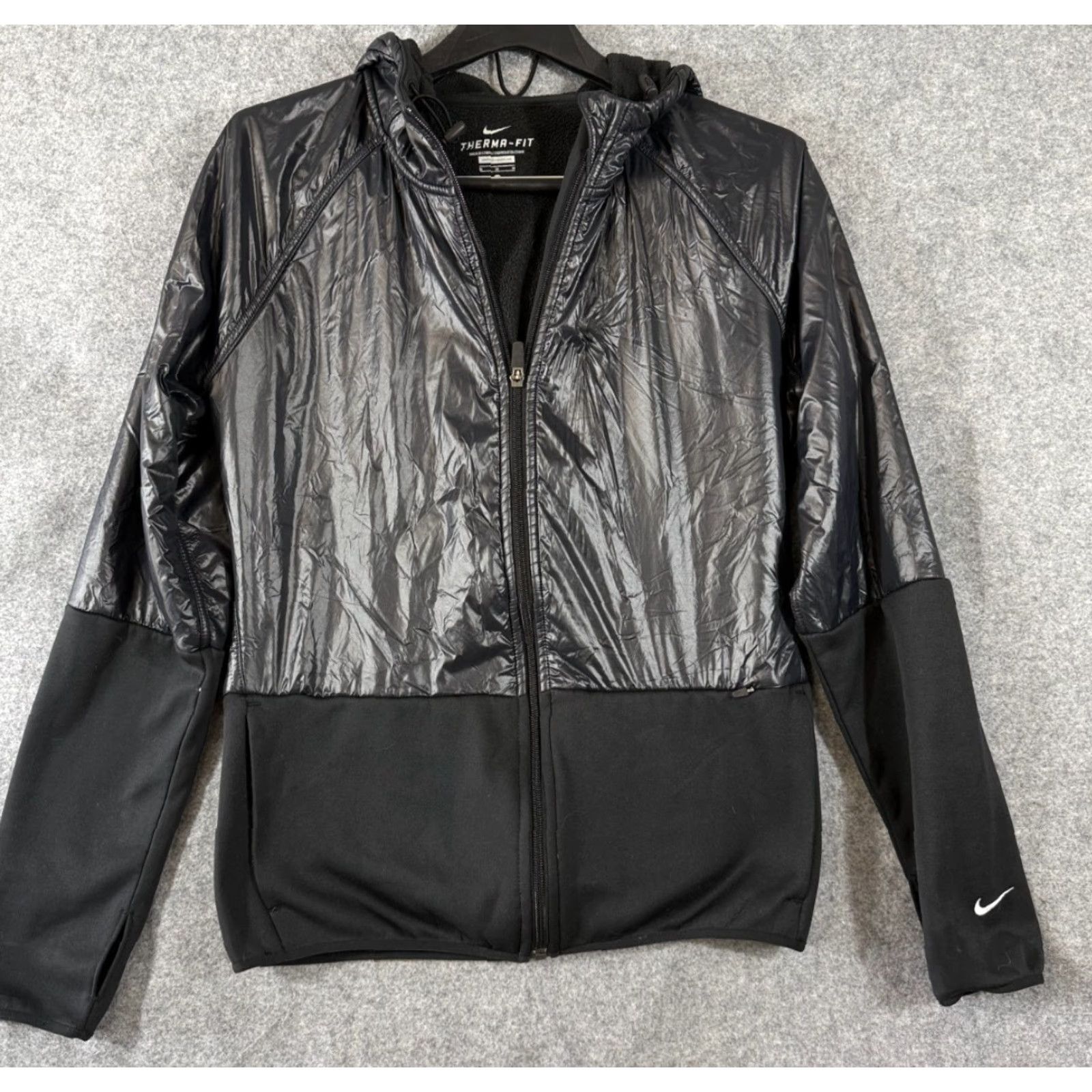 Nike Nike Therma-Fit Hooded Jacket Womens M Black Full-Zip Fleece Water Repellent Size M / US 6-8 / IT 42-44 - 2 Thumbnail