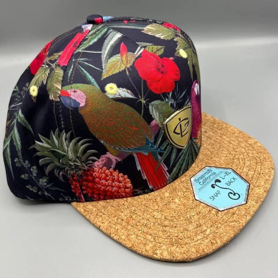 Grassroots California Greg Lutzka Hat Men L-XL Hawaiian Skate Grassroots Snap Back Size ONE SIZE - 3 Thumbnail