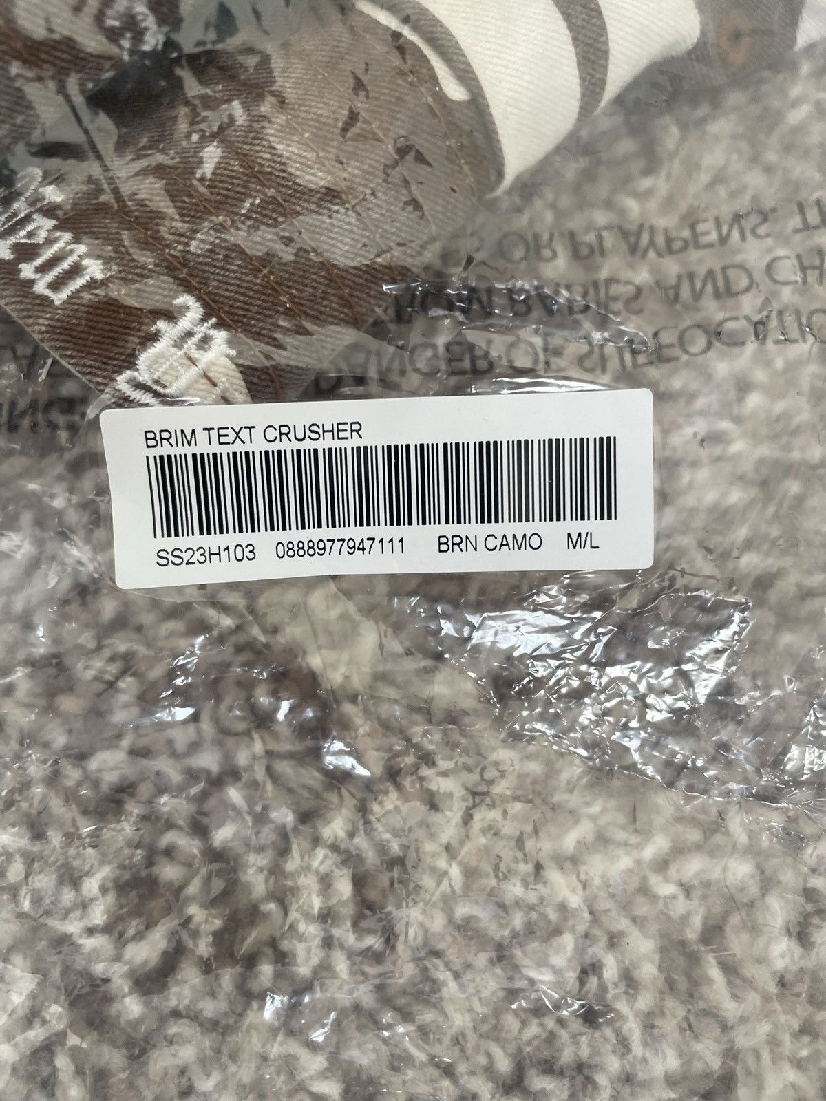 Supreme Supreme BRIM TEXT CRUSHER Size ONE SIZE - 2 Thumbnail