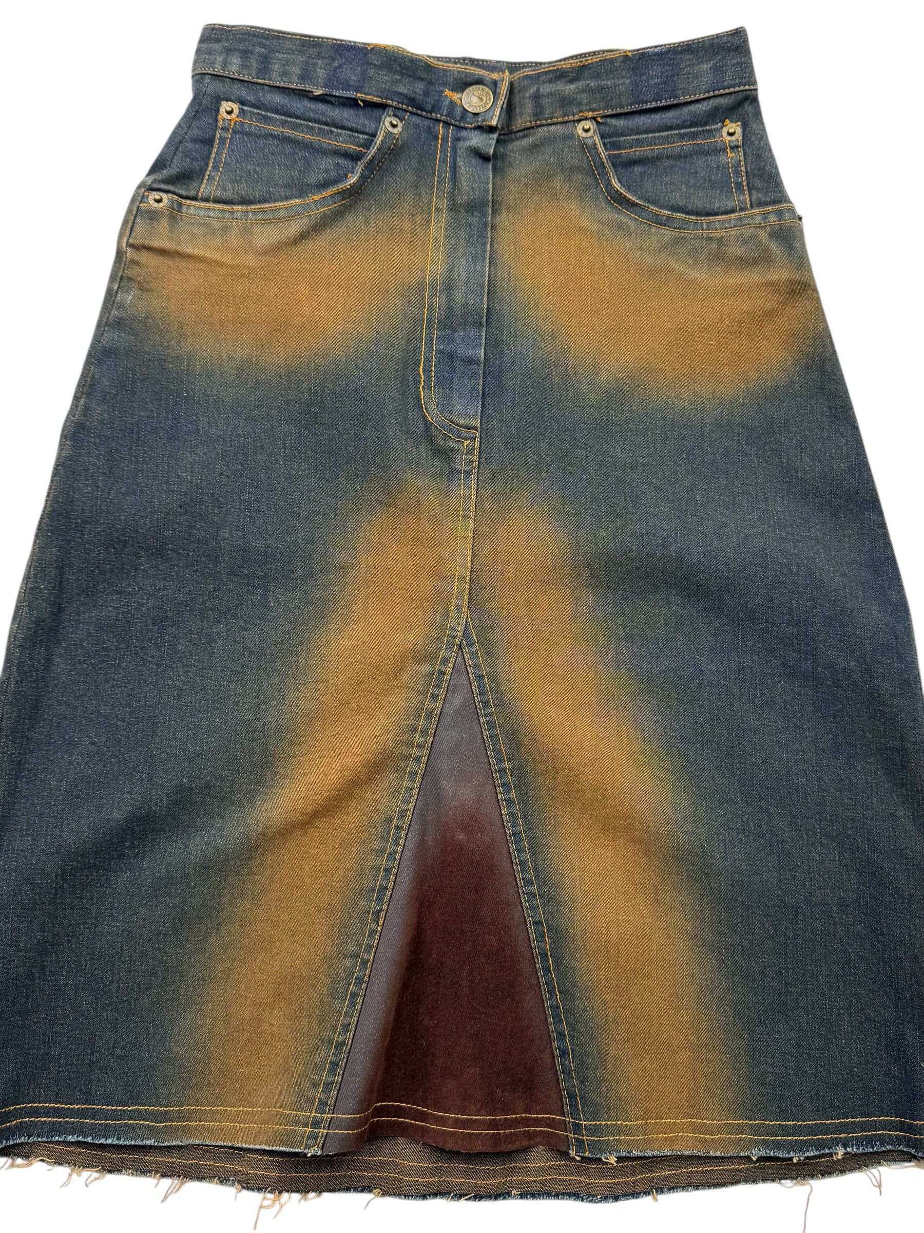 Japanese Brand Vintage Faded Midi Skirt W170(V9) Size 24" / US 00 / IT 34 - 2 Thumbnail