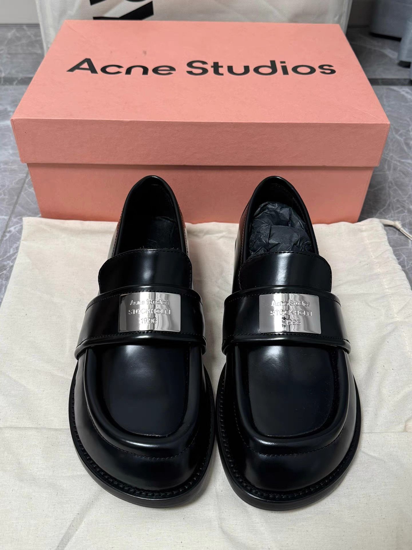 Acne Studios Acne Studios New 1996 Metal Logo Loafers K6 Size US 7 / IT 37 - 2 Thumbnail