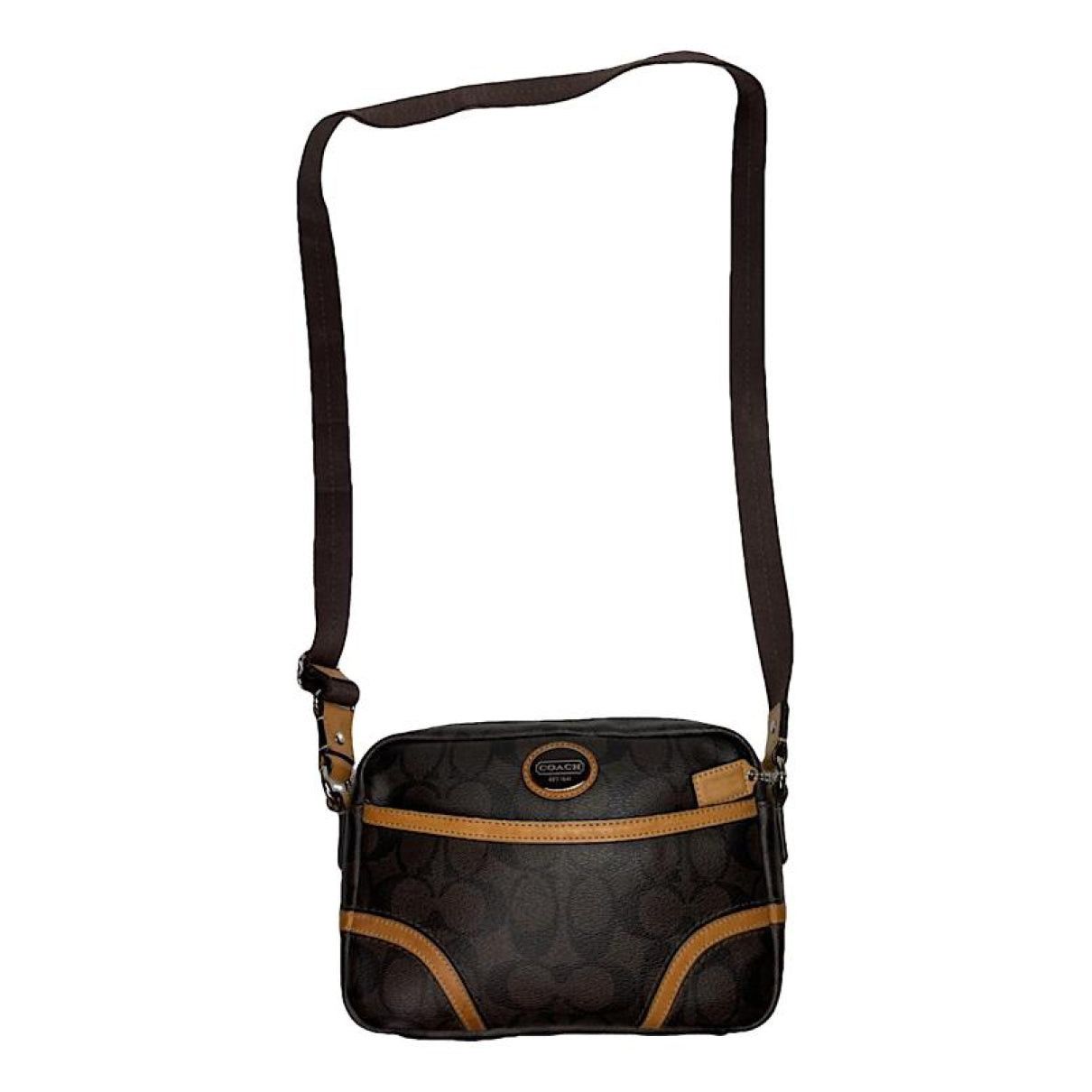 Coach Signature Sufflette Brown Leather Handbag Size ONE SIZE - 1 Thumbnail