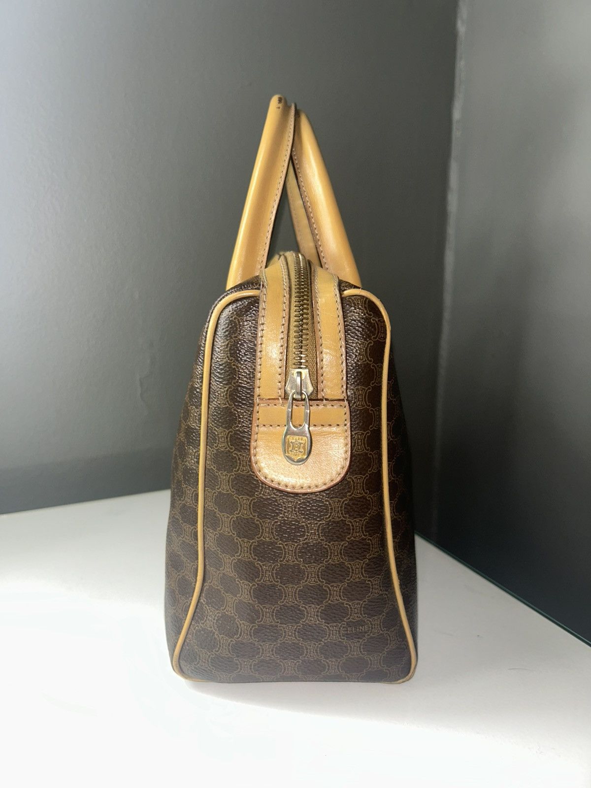 Celine Vintage Celine Macadam Mini Boston Bag Size ONE SIZE - 11 Thumbnail