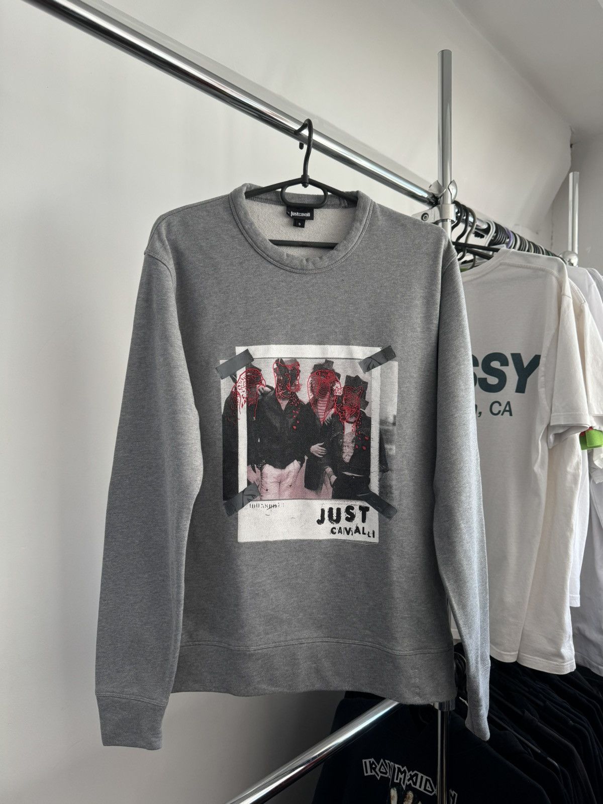 Just Cavalli Just Cavalli Grey Sweatshirt Size US S / EU 44-46 / 1 - 1 Thumbnail