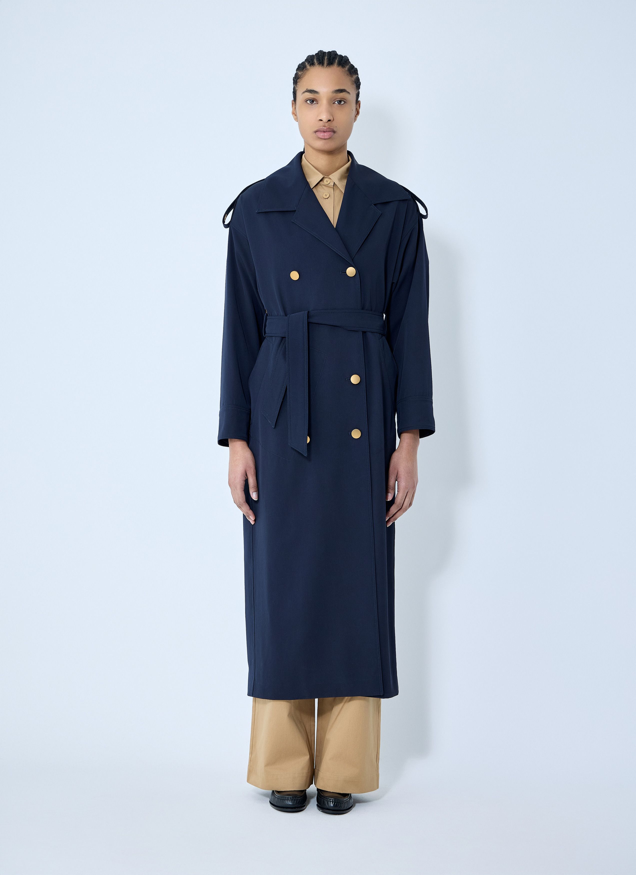 Max Mara Gabardine Wool Coat Size M / US 6-8 / IT 42-44 - 1 Thumbnail