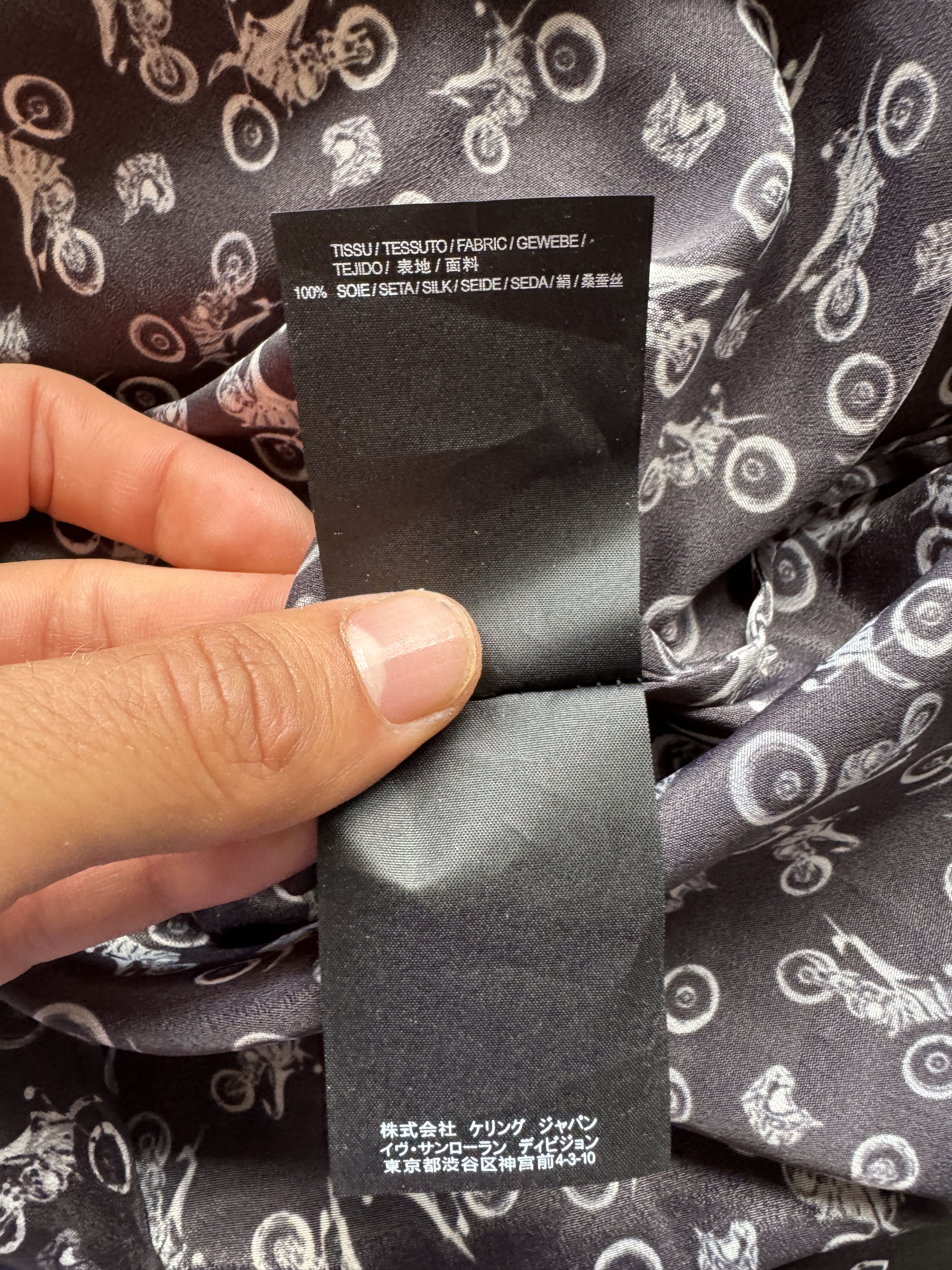 Saint Laurent Paris Motorcycle Graphic Silk Shirt Size US S / EU 44-46 / 1 - 16 Thumbnail