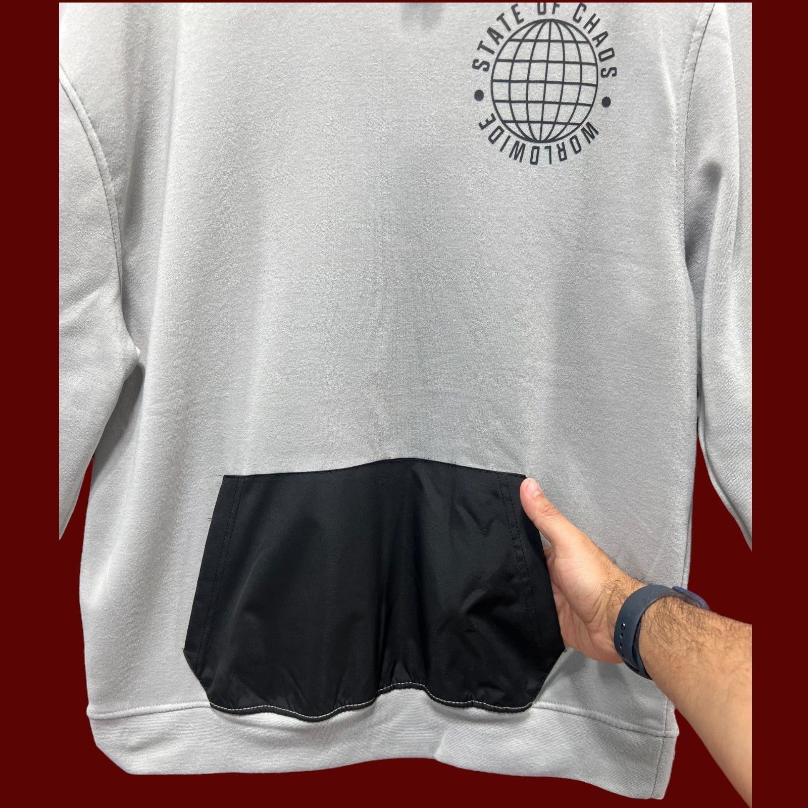 rue21 Rue 21 - Men's Long Sleeved Hooded Sweater - Grey - Medium Size US M / EU 48-50 / 2 - 14 Thumbnail