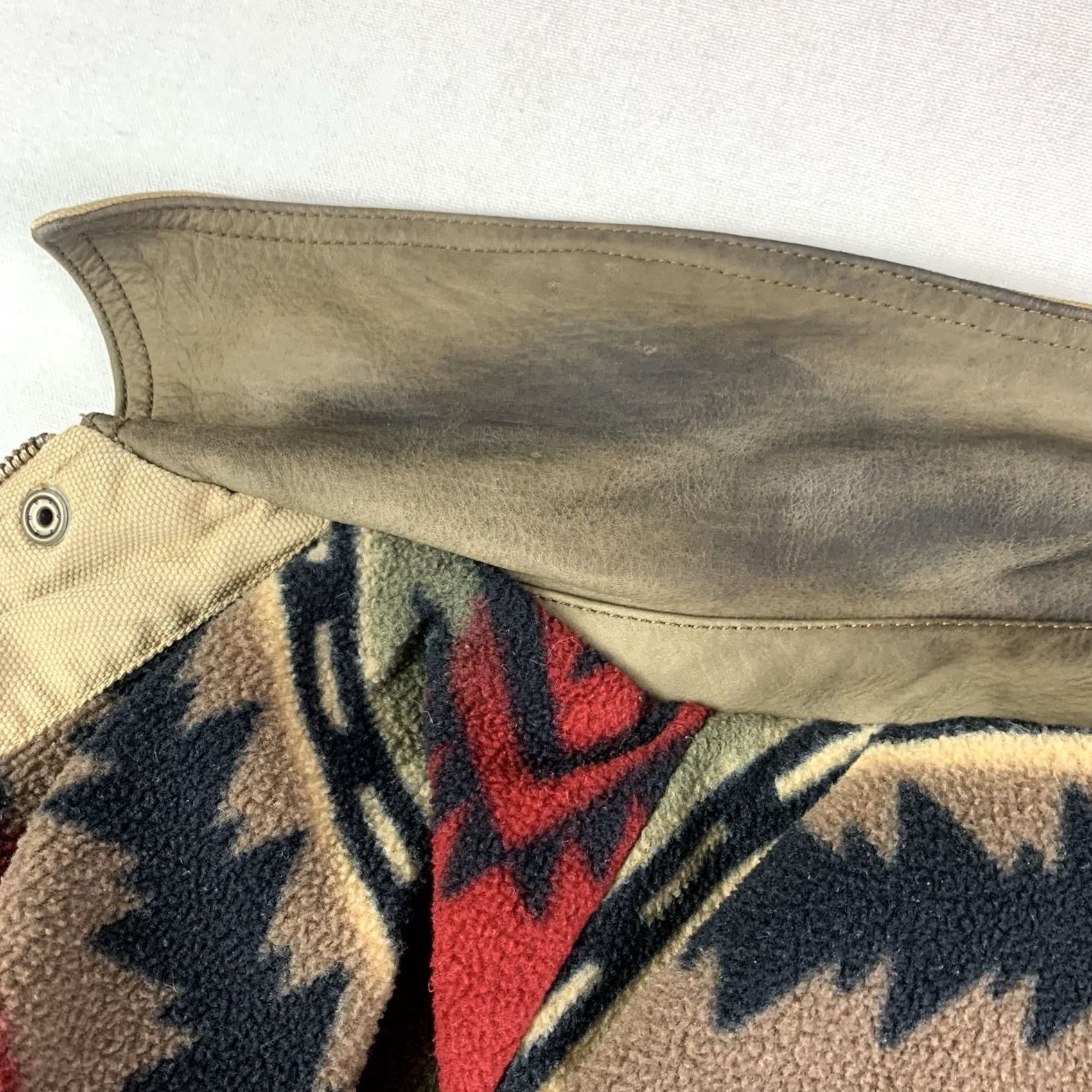 Vintage VINTAGE Cabela's Jacket Mens XL Tall Aztec Lined Fleece Hunting Outdoors Canvas Jacket Size US XL / EU 56 / 4 - 5 Thumbnail