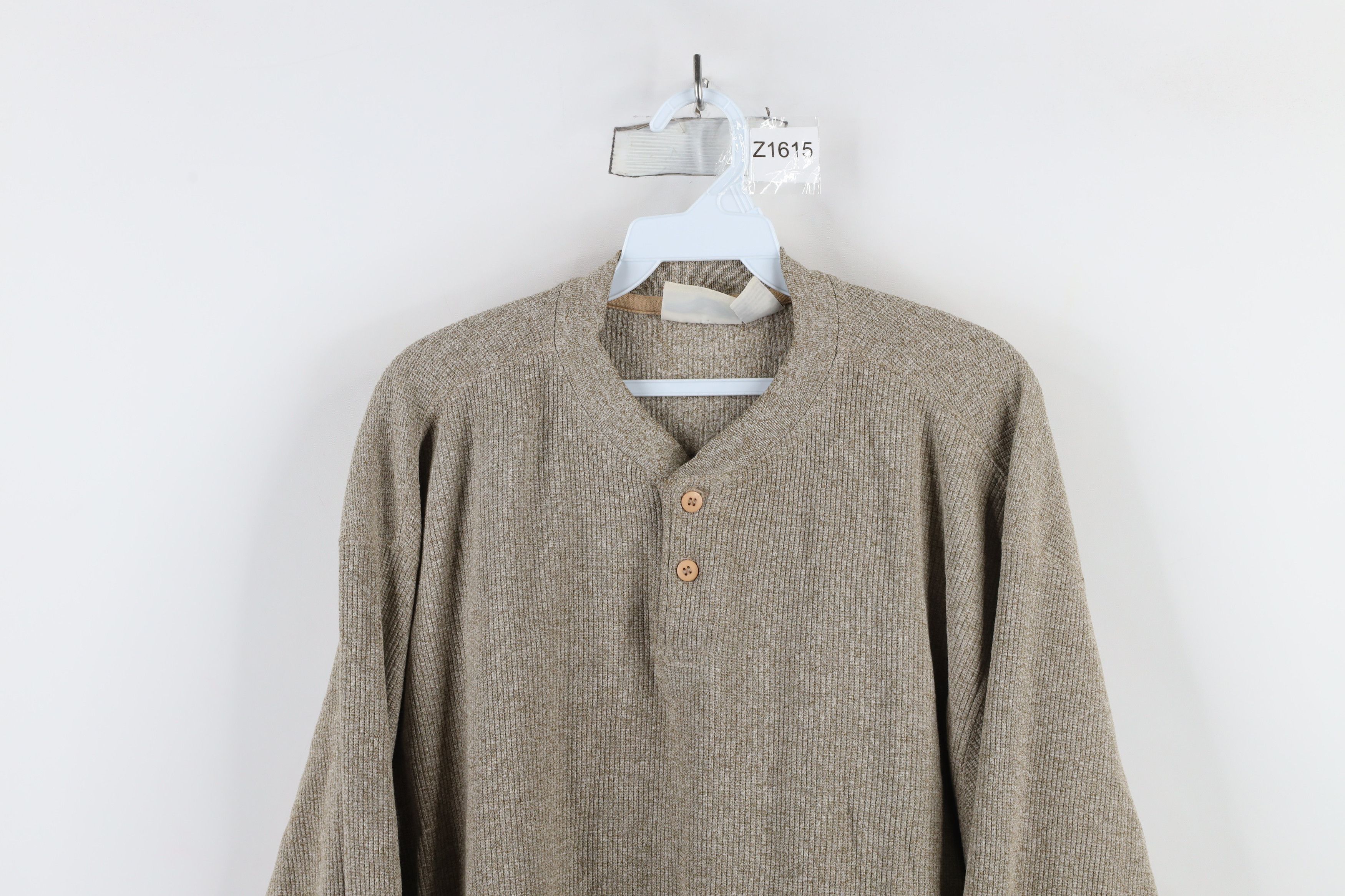 Vintage Vintage 90s Streetwear Ribbed Long Sleeve Henley T-Shirt Size US XL / EU 56 / 4 - 2 Thumbnail
