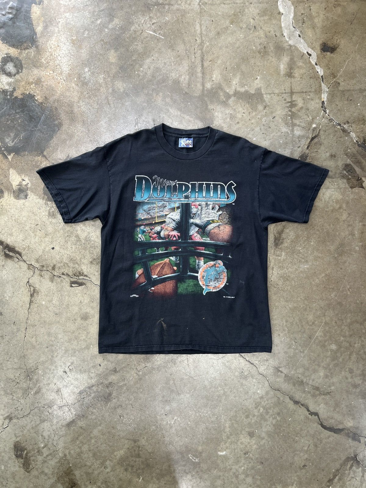 NFL Vintage 1995 NFL Miami Dolphins Lee Sports Tee XL Size US XL / EU 56 / 4 - 2 Thumbnail