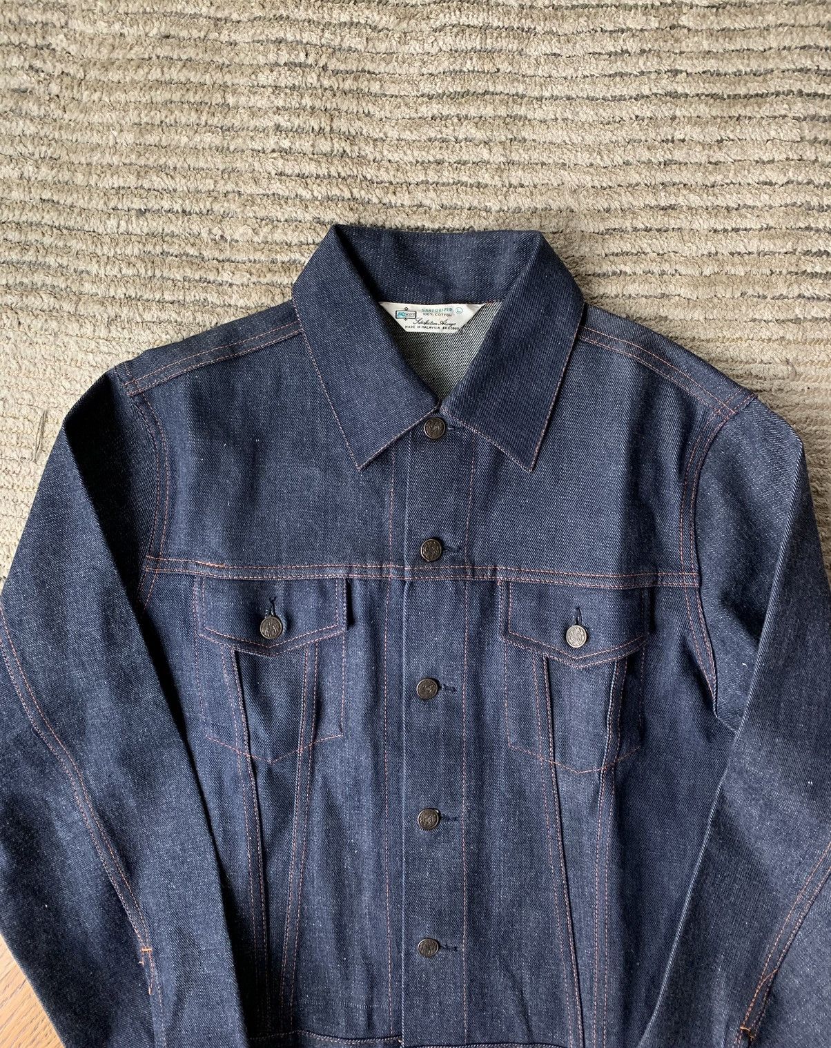 Ensemble Gilet Jean Denim Vintage LEE Années 1970 - Taille 42R - Occasion Très Bon état