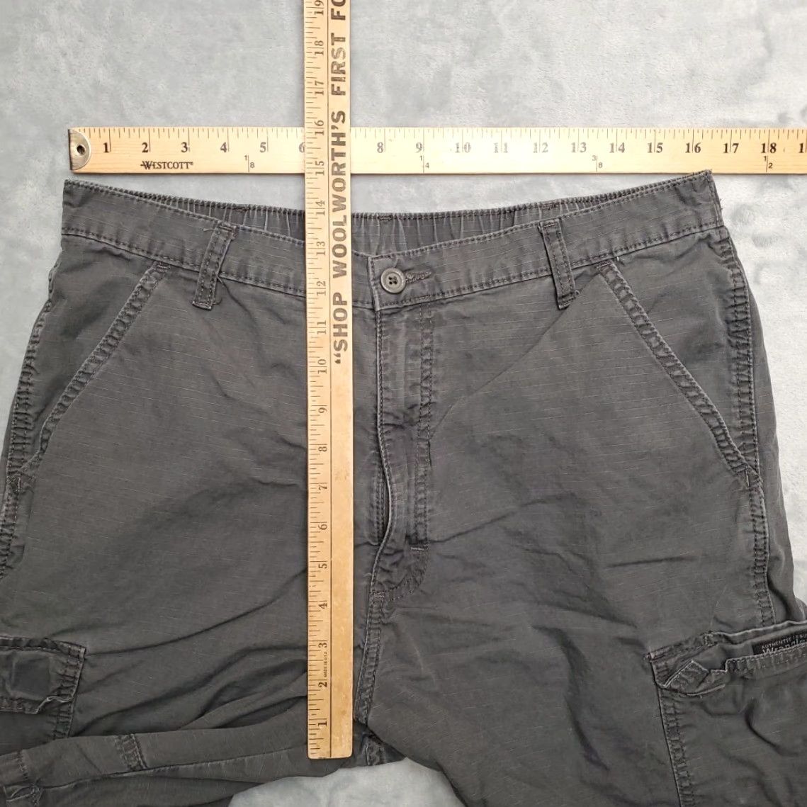 Wrangler Wrangler Men Gray Cargo Ripstop Flat Front Short Shorts Outdoor Casual Utility 32 Size US 32 / EU 48 - 5 Thumbnail