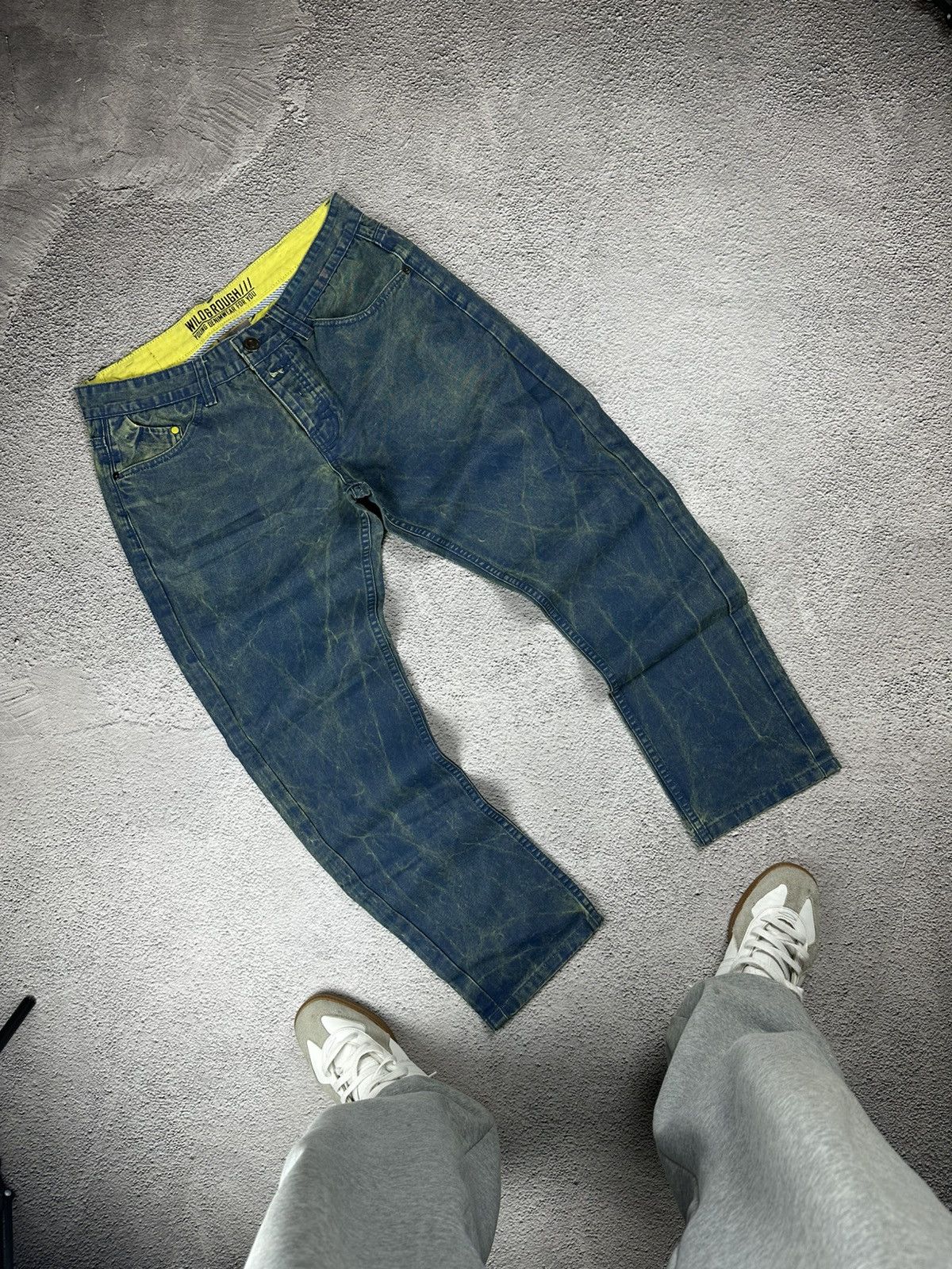 Japanese Brand Wildground Workwear Jeans Baggy Fit Distressed Wash Y2K Size US 34 / EU 50 - 1 Thumbnail