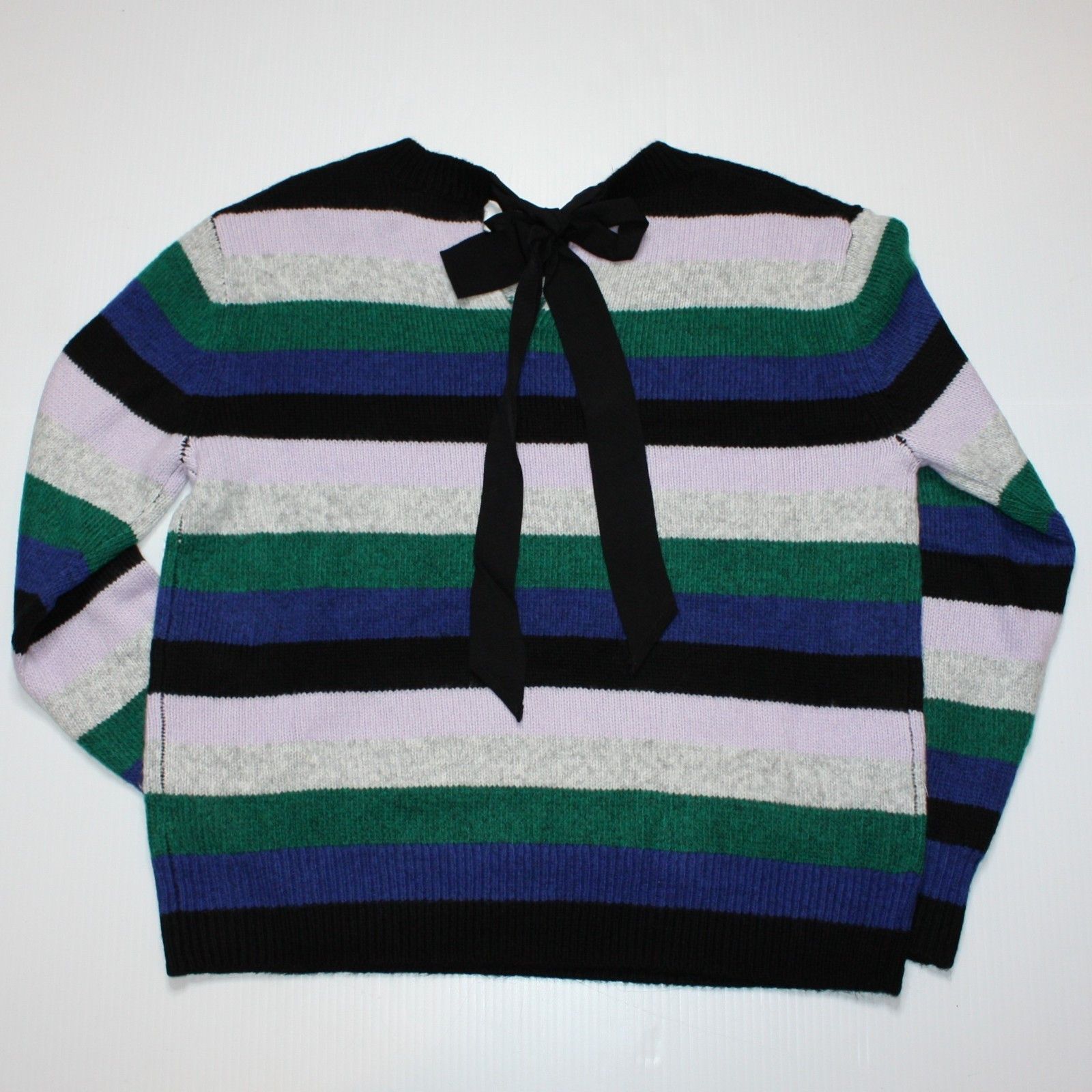 Other Halogen Bow Back Sweater with Multi Stripes NWT $69 Size M / US 6-8 / IT 42-44 - 3 Thumbnail