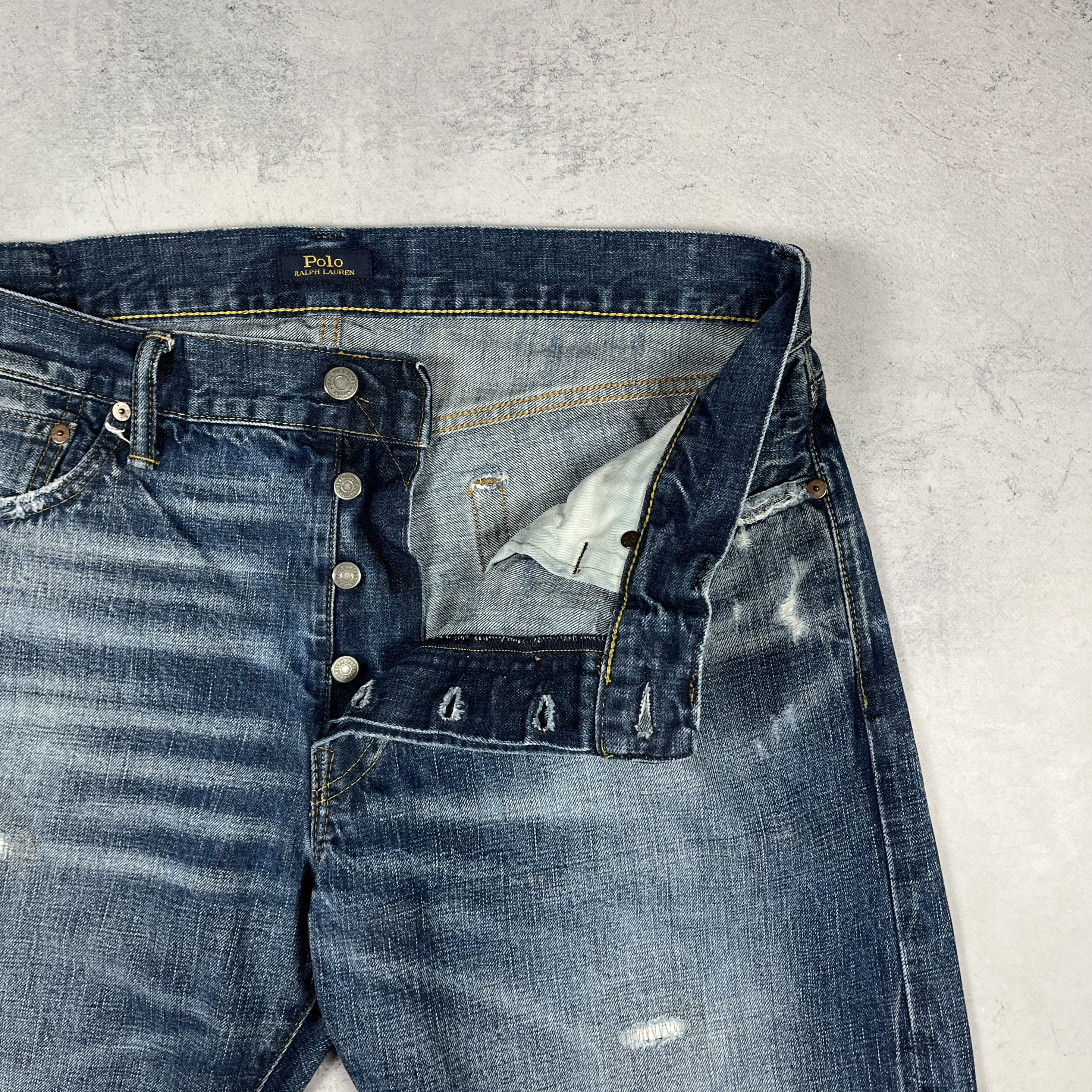Polo Ralph Lauren Polo Ralph Lauren Selvedge Distressed Denim Jeans Pants Size US 36 / EU 52 - 7 Thumbnail
